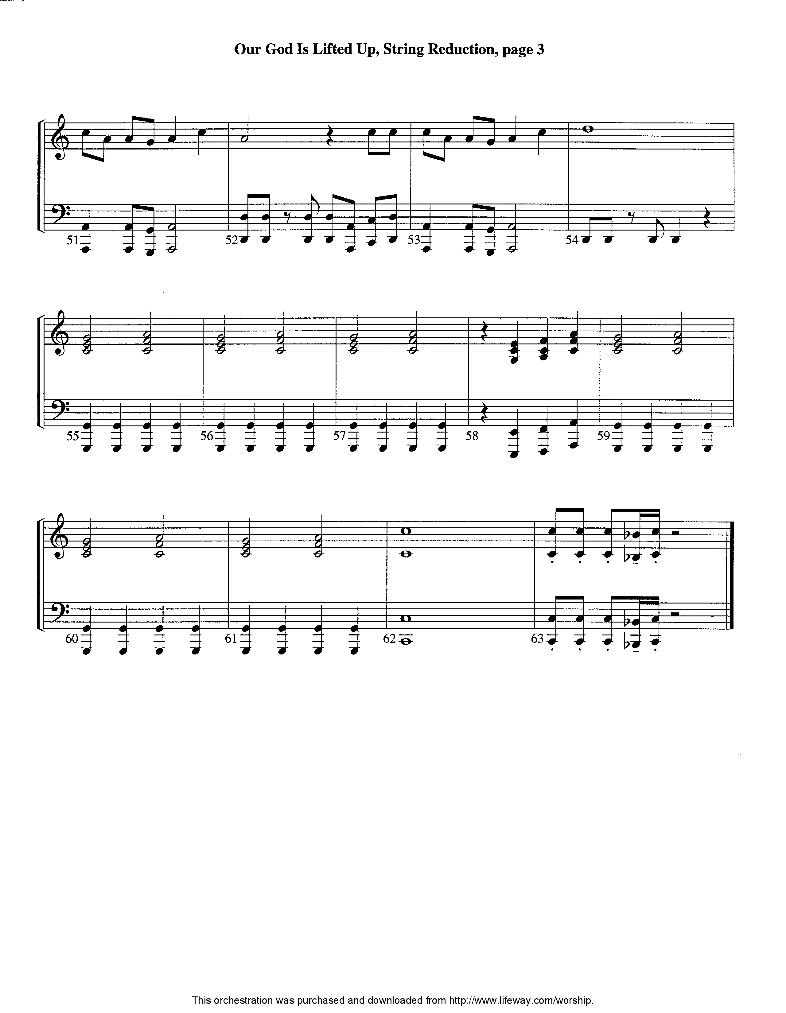 Our God Is Lifted Up (Instrumental) String Reduction (Lifeway Worship / Arr. Tom Payne)