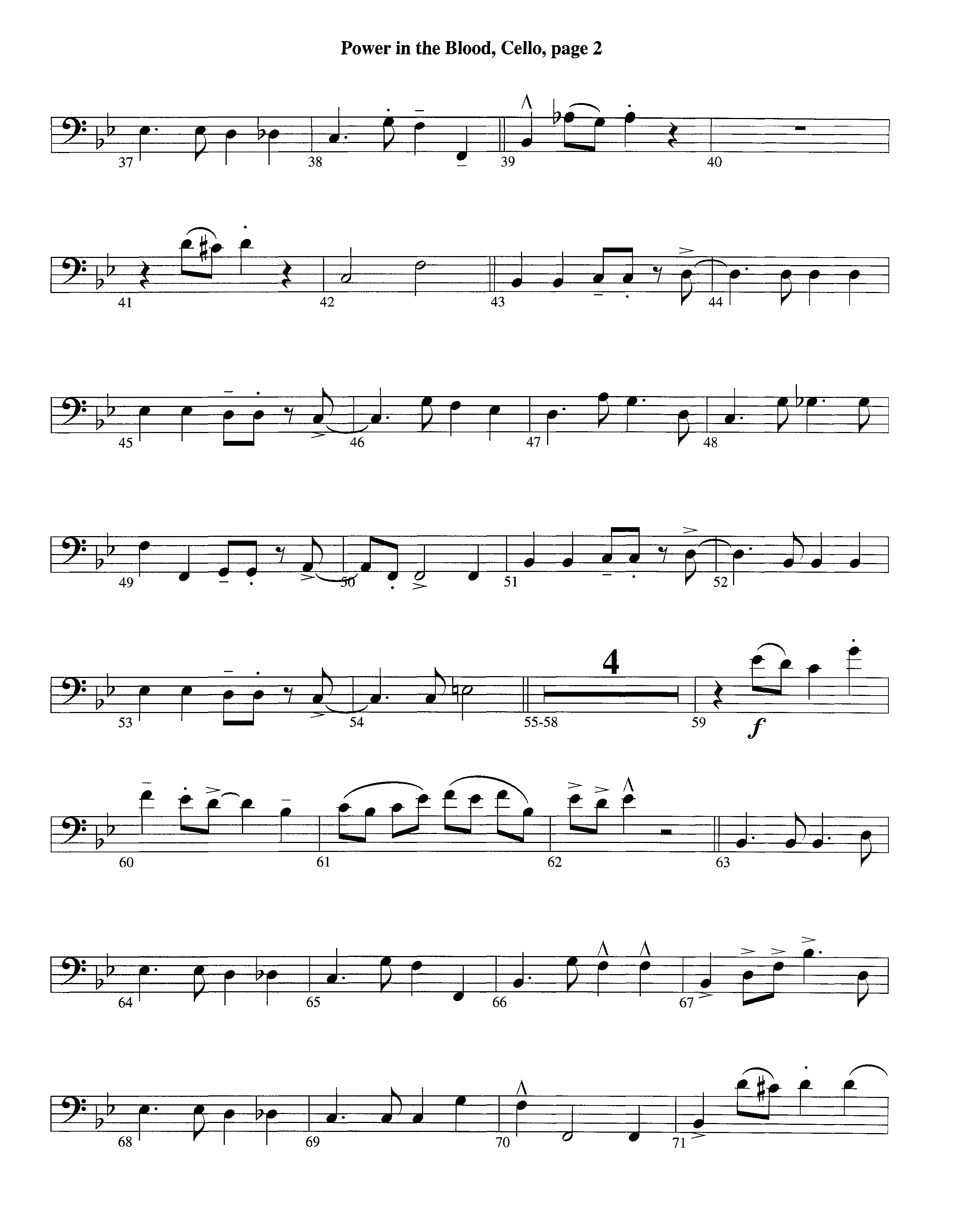 Power In The Blood (with Are You Washed In The Blood) (Instrumental) Cello (Lifeway Worship / Arr. Ed Hogan)