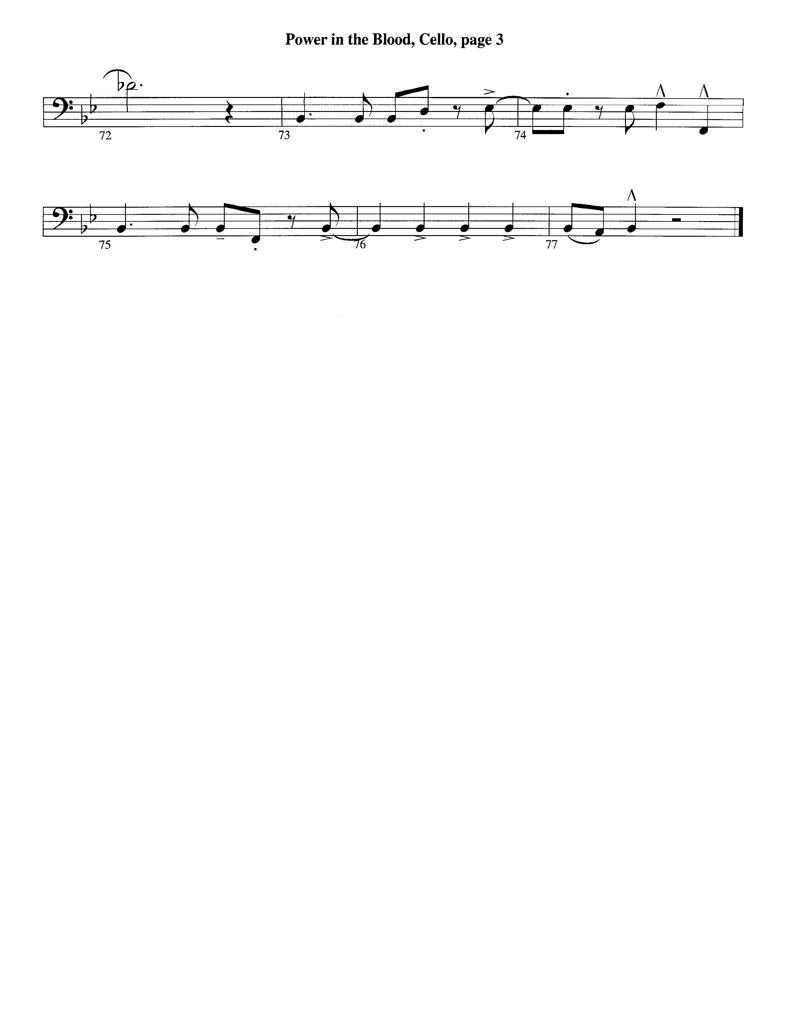 Power In The Blood (with Are You Washed In The Blood) (Instrumental) Cello (Lifeway Worship / Arr. Ed Hogan)