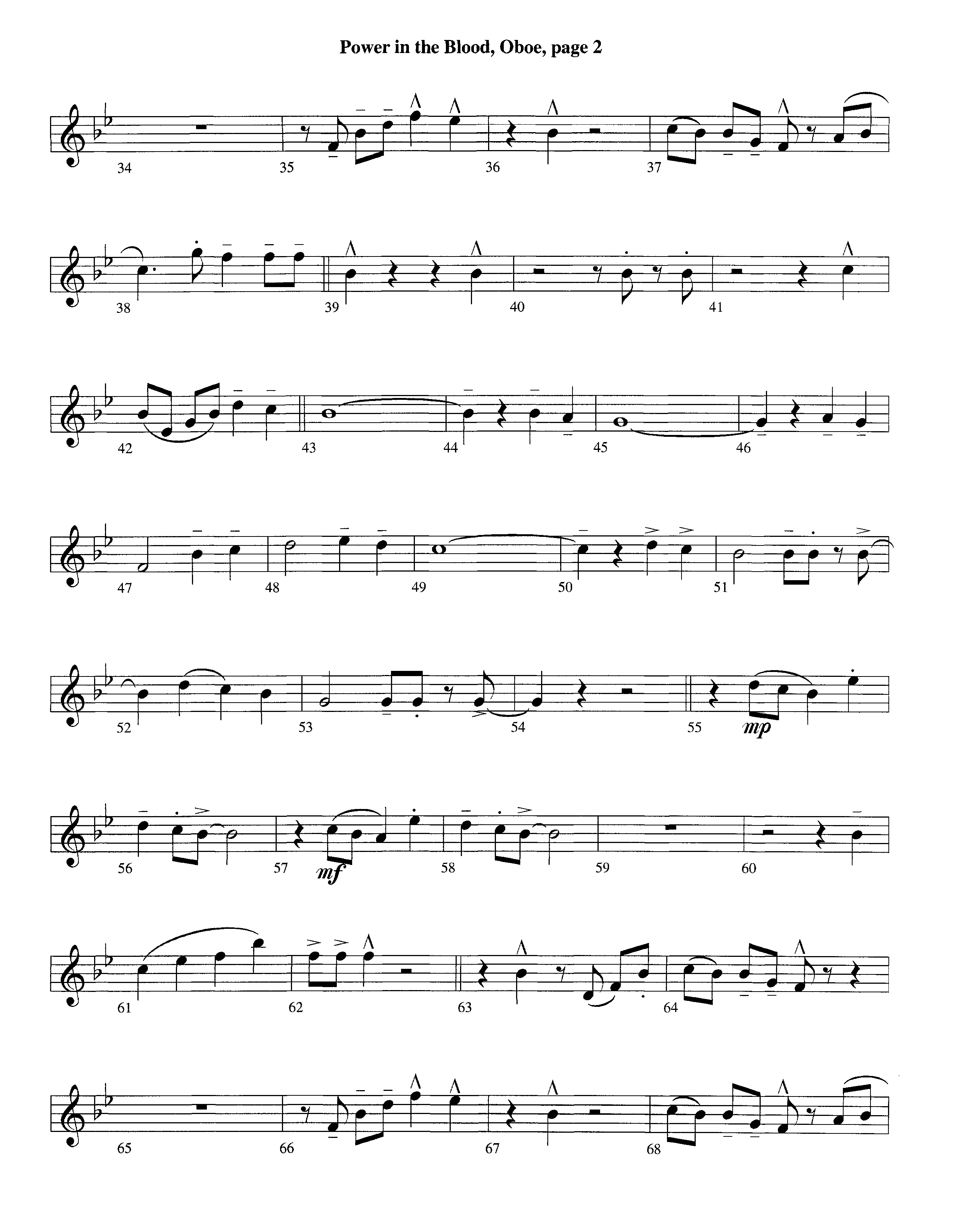 Power In The Blood (with Are You Washed In The Blood) (Instrumental) Oboe (Lifeway Worship / Arr. Ed Hogan)