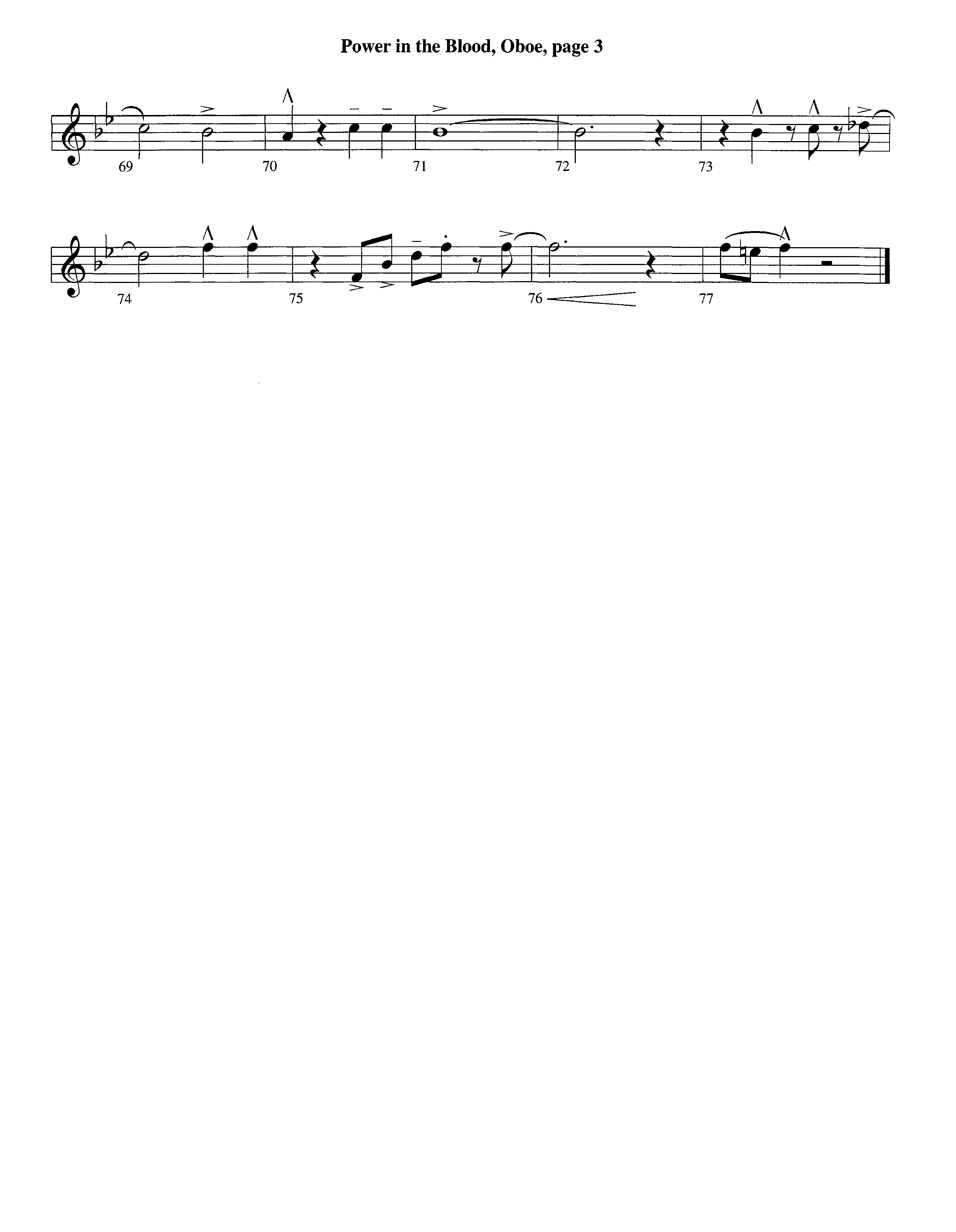 Power In The Blood (with Are You Washed In The Blood) (Instrumental) Oboe (Lifeway Worship / Arr. Ed Hogan)