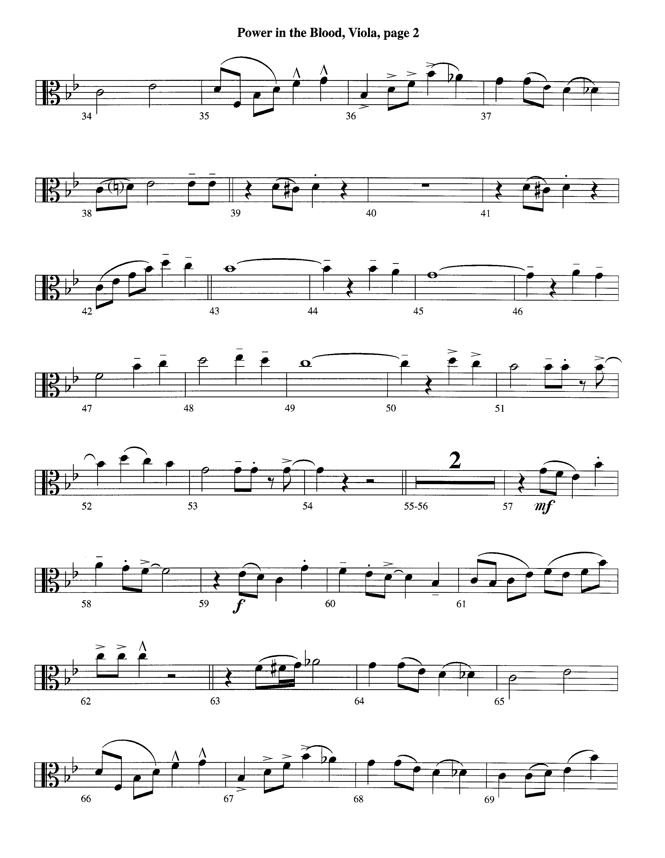 Power In The Blood (with Are You Washed In The Blood) (Instrumental) Viola (Lifeway Worship / Arr. Ed Hogan)