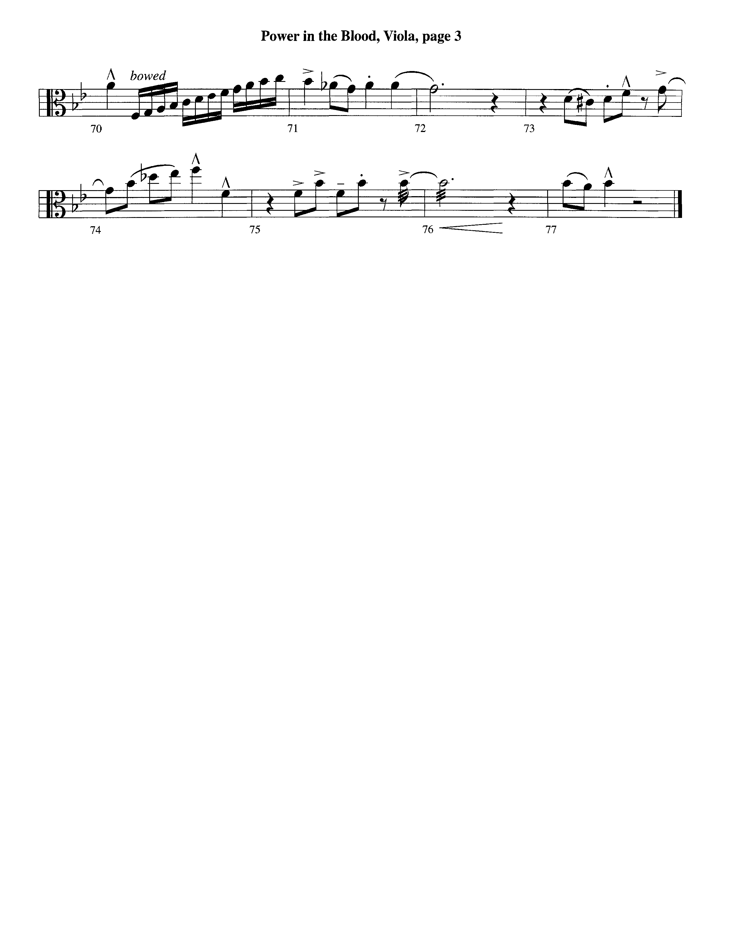 Power In The Blood (with Are You Washed In The Blood) (Instrumental) Viola (Lifeway Worship / Arr. Ed Hogan)