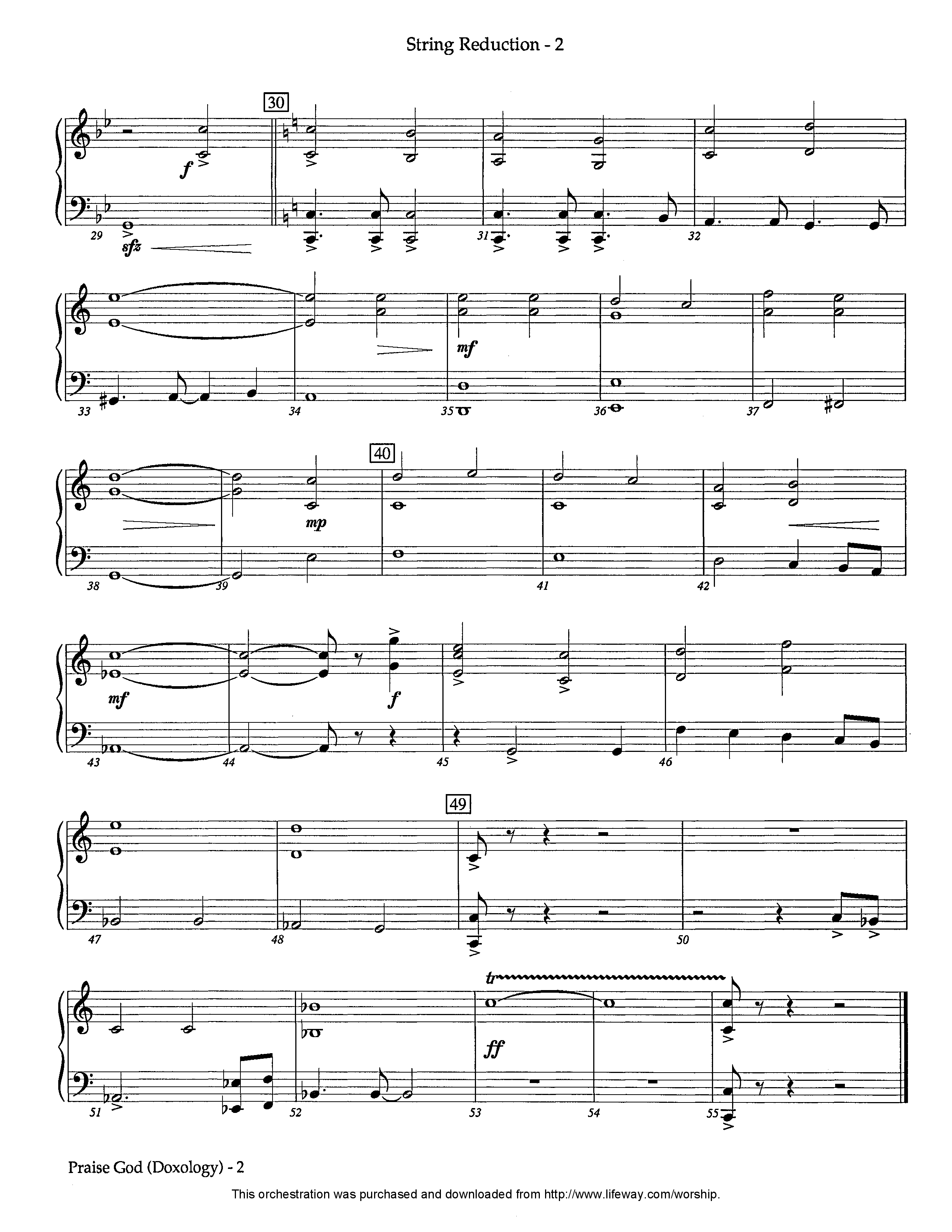 Praise God (Doxology) (Instrumental) String Reduction (Lifeway Worship / Arr. David Winkler)