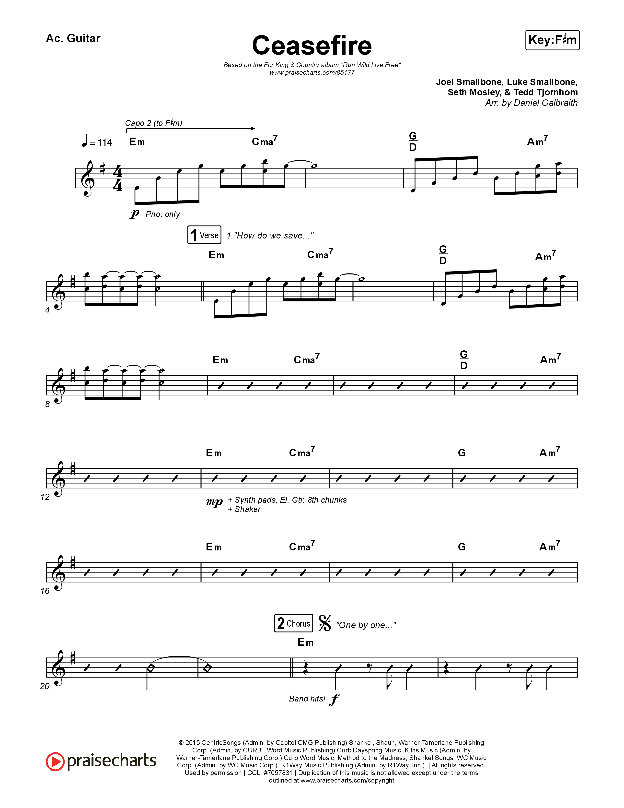 Ceasefire Acoustic Guitar (for KING & COUNTRY)