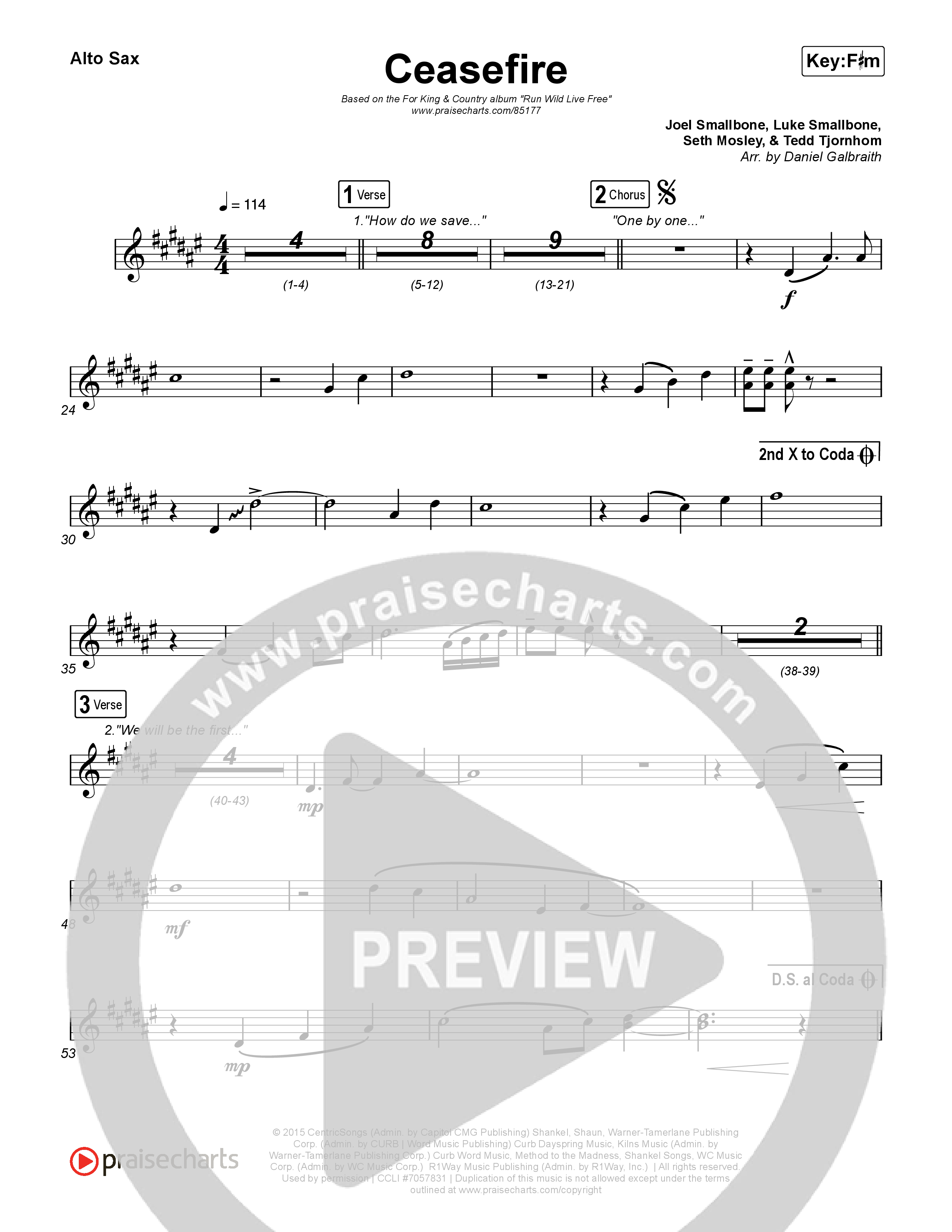 Ceasefire Alto Sax (for KING & COUNTRY)