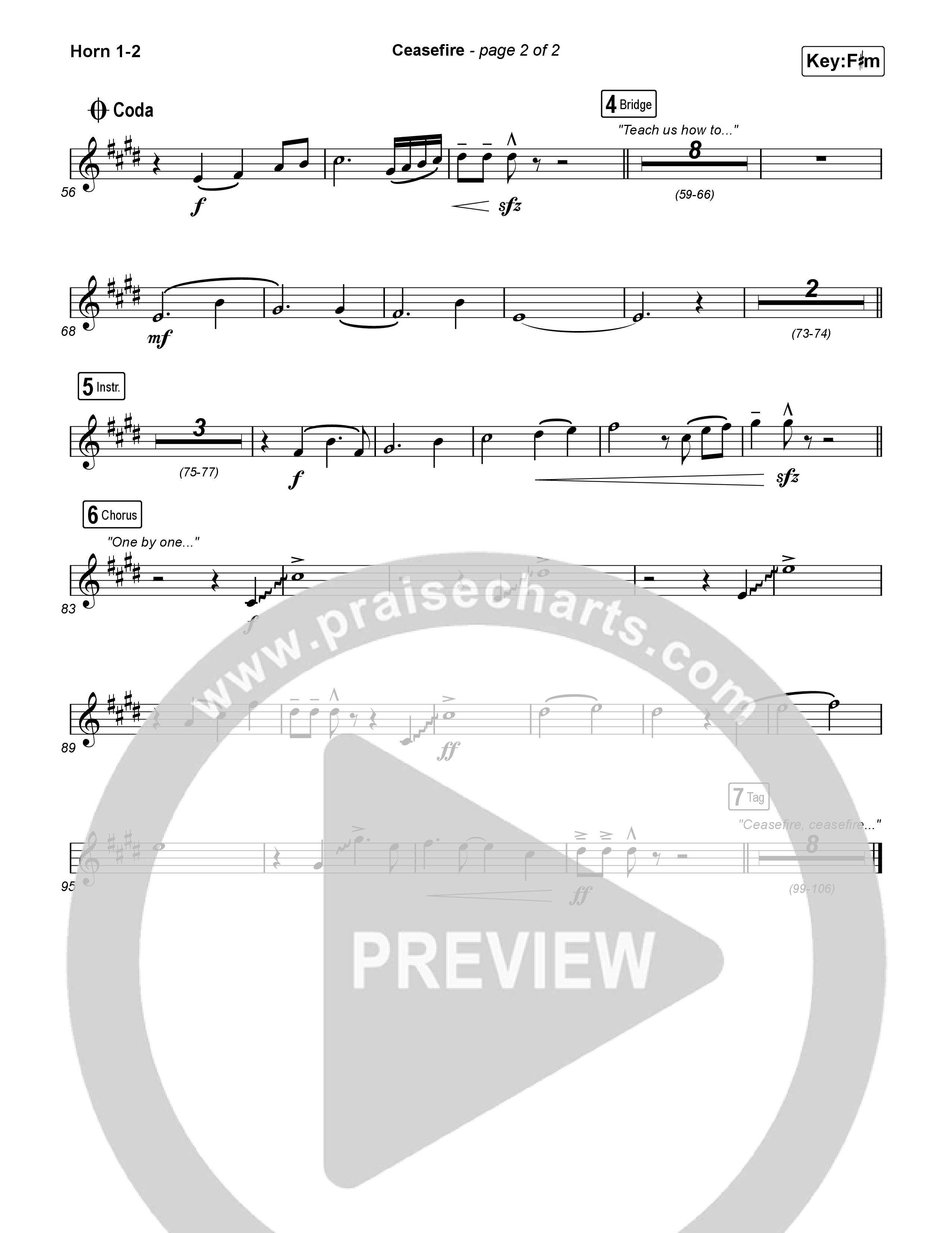 Ceasefire French Horn 1/2 (for KING & COUNTRY)