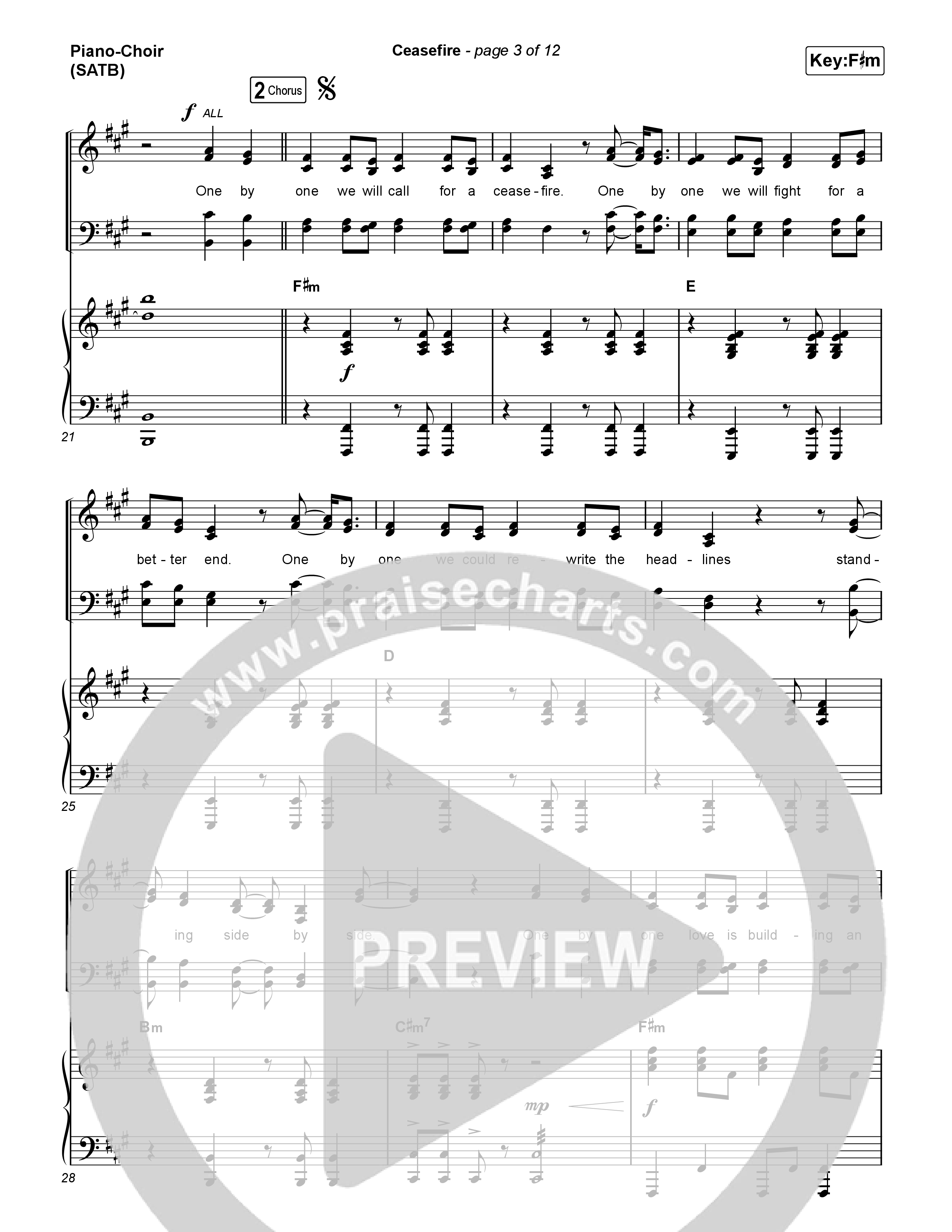 Ceasefire Piano/Vocal Pack (for KING & COUNTRY)