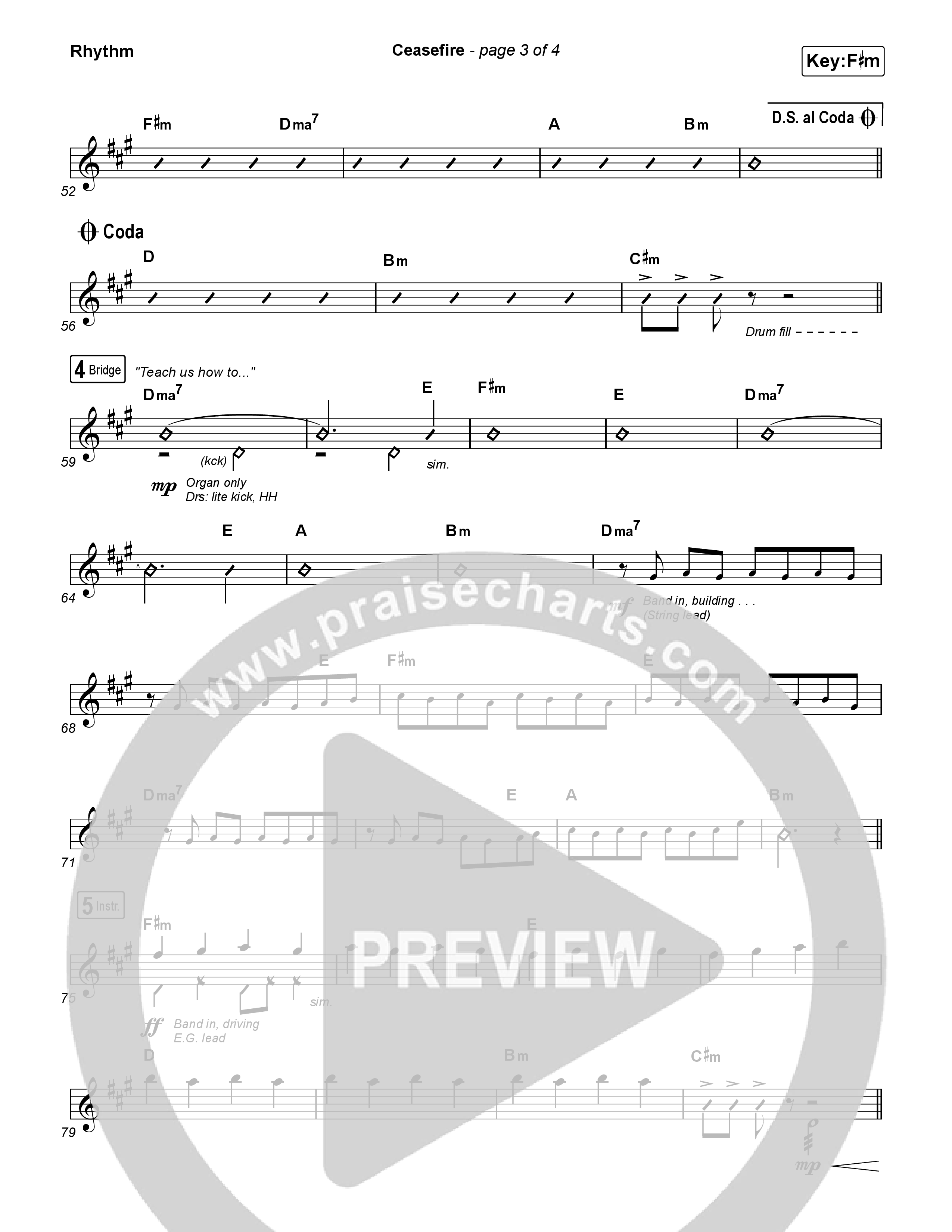 Ceasefire Rhythm Chart (for KING & COUNTRY)