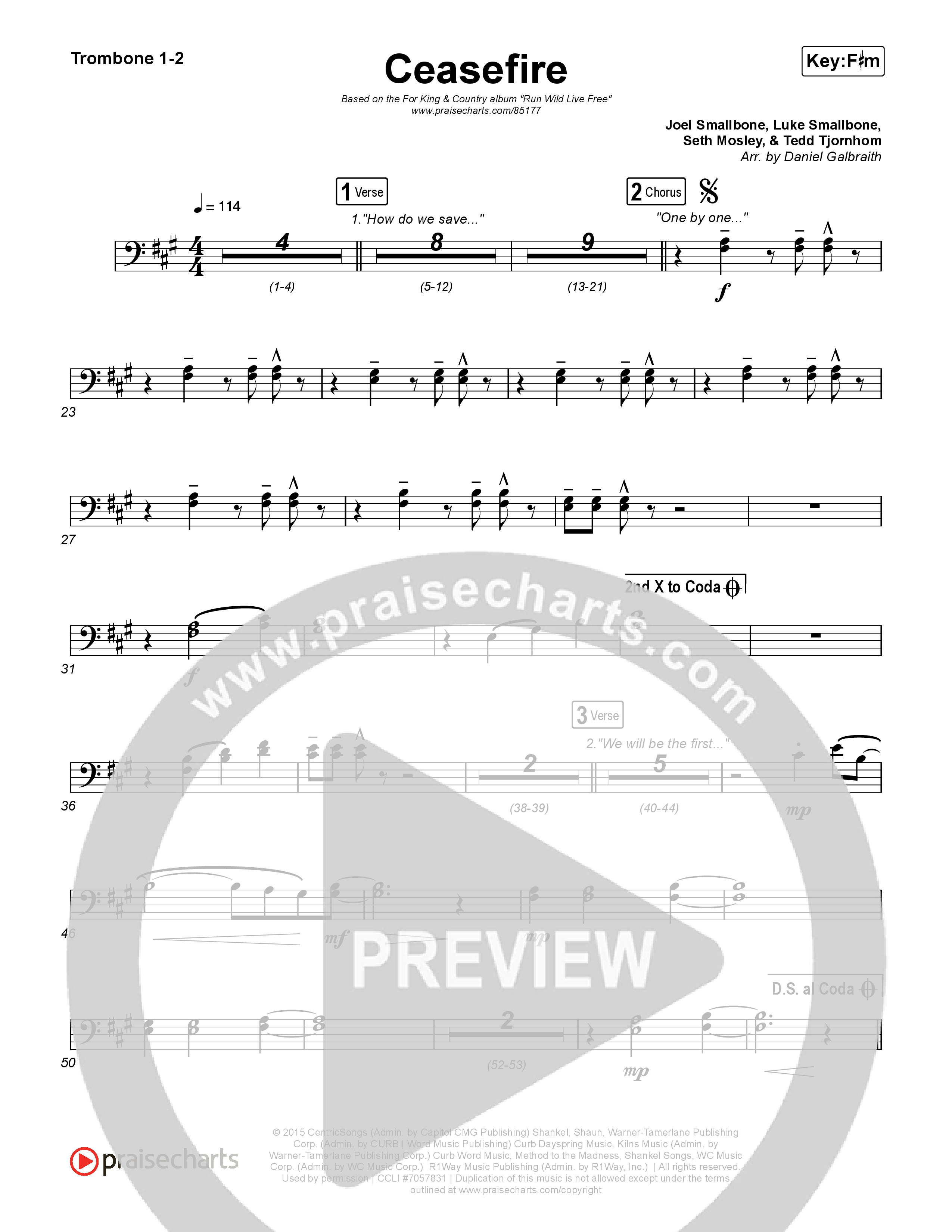 Ceasefire Trombone 1/2 (for KING & COUNTRY)