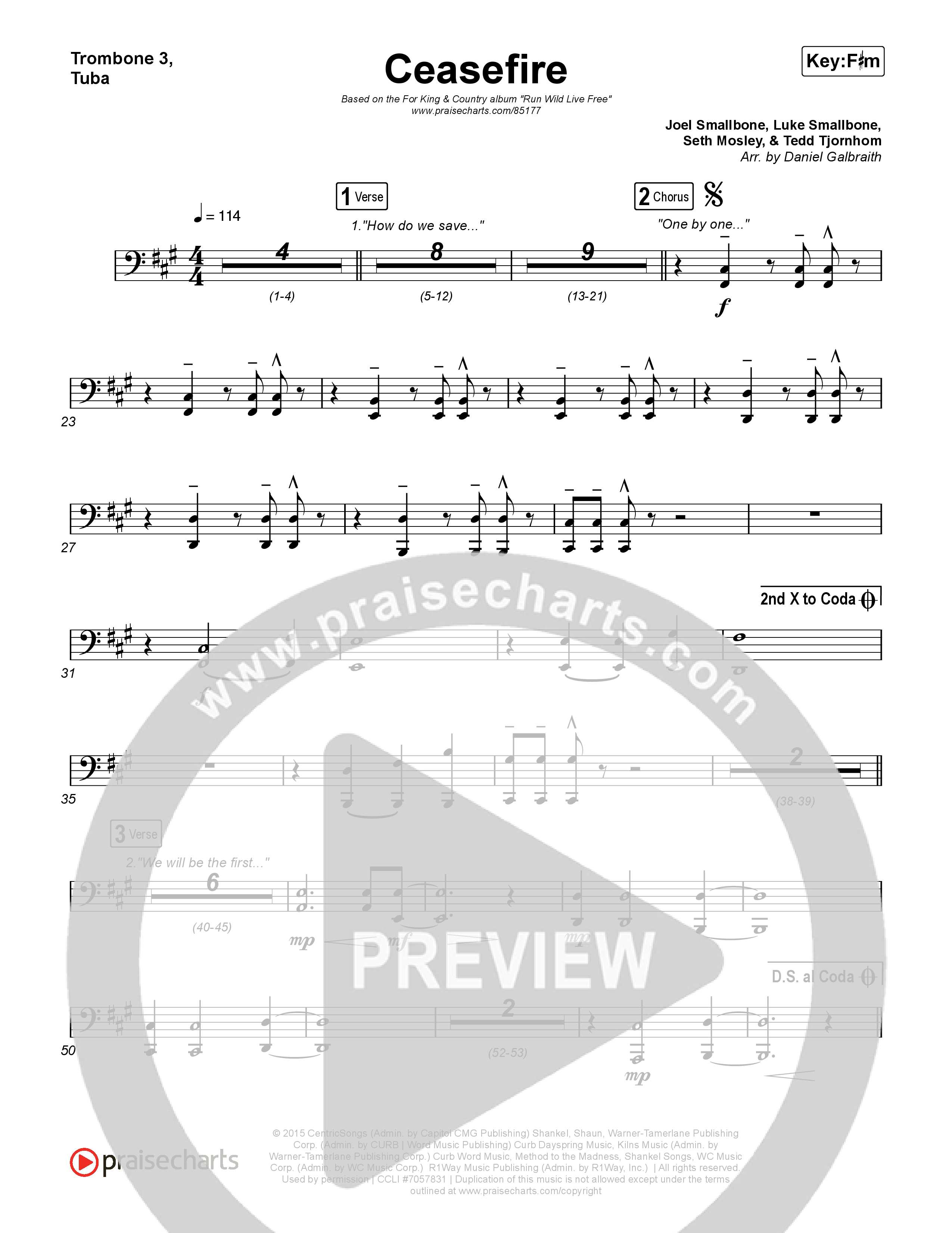 Ceasefire Trombone 3/Tuba (for KING & COUNTRY)