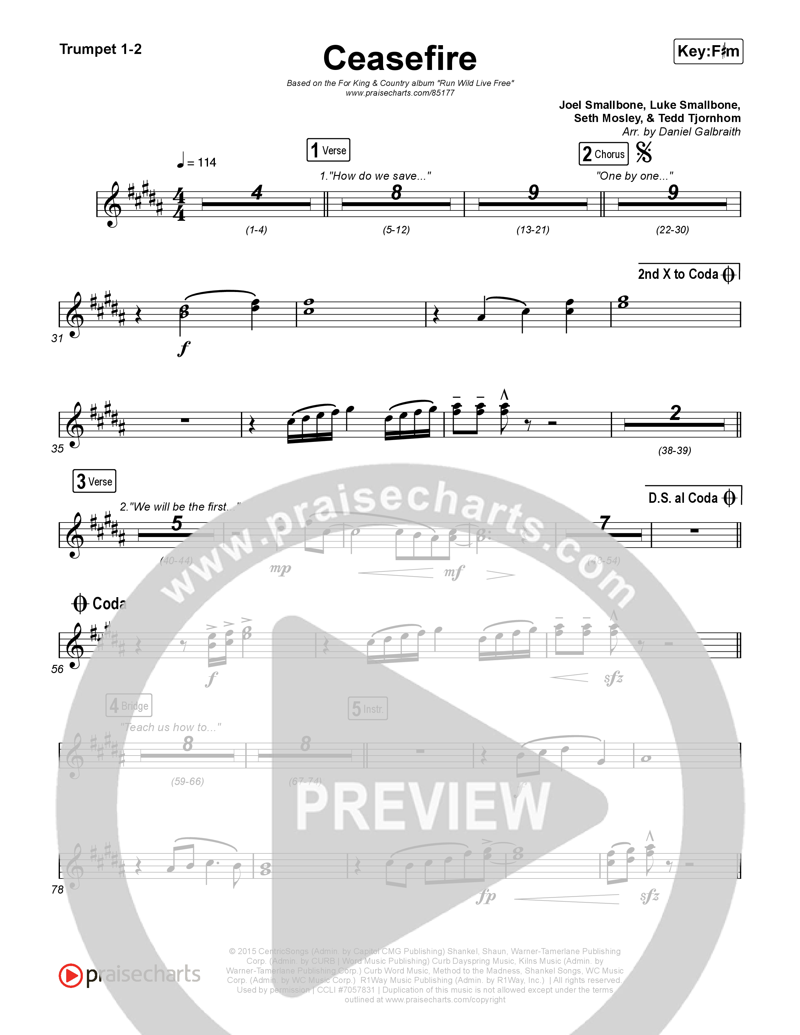 Ceasefire Trumpet 1,2 (for KING & COUNTRY)