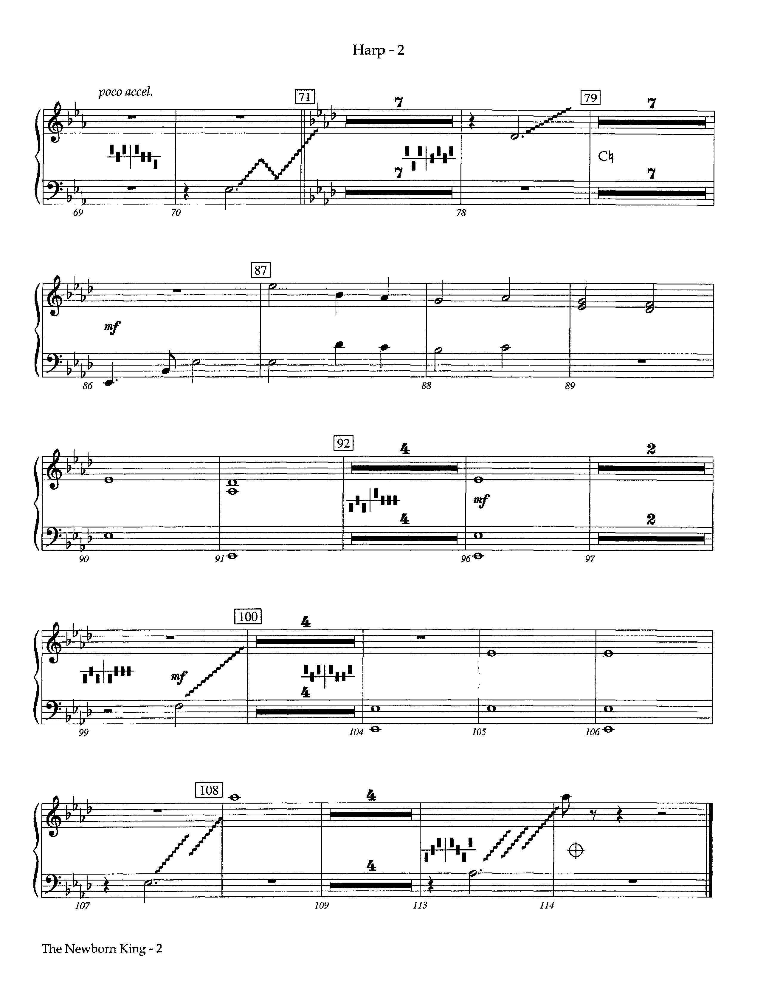 The Newborn King (Instrumental) Harp (Lifeway Worship / Arr. David Winkler)