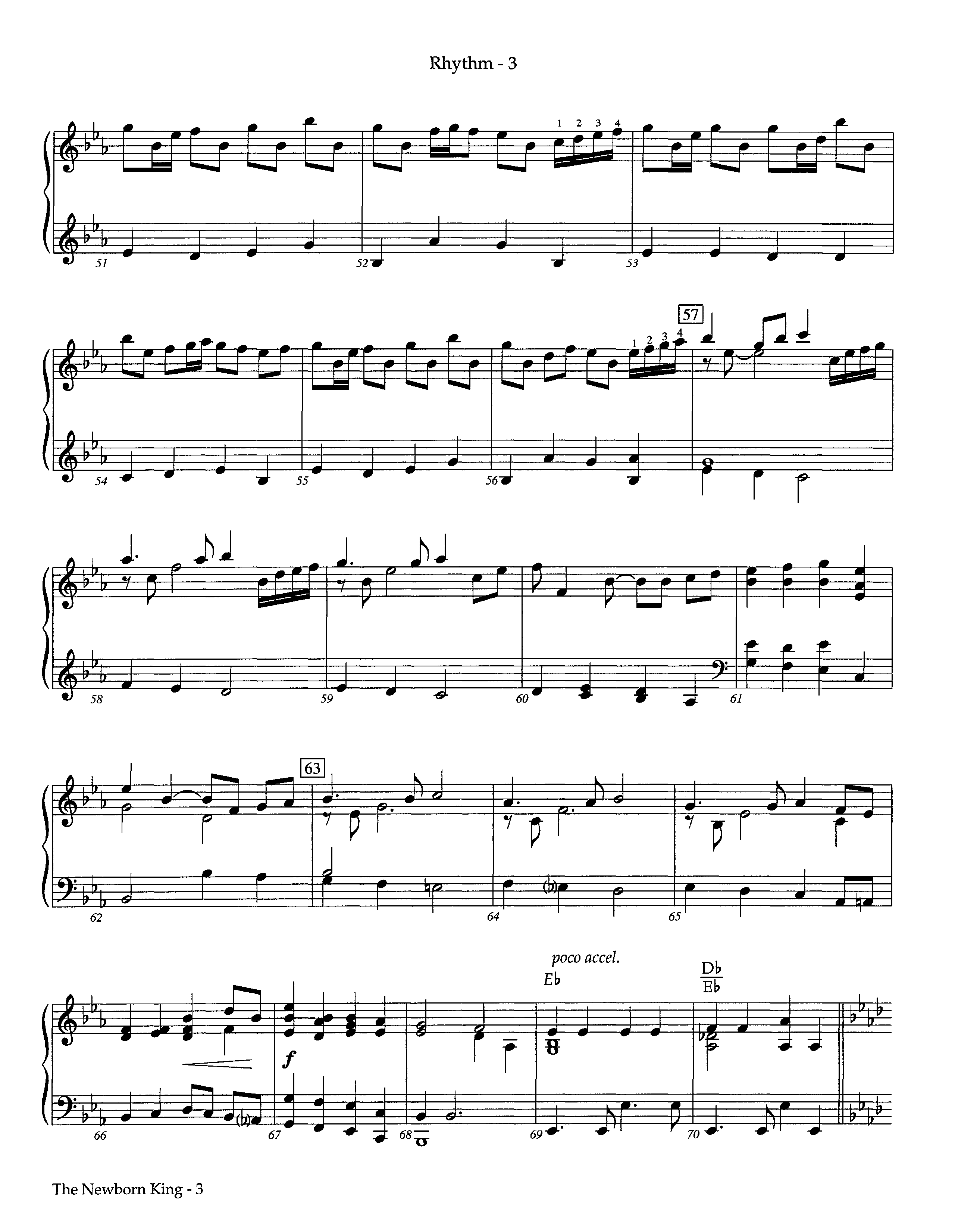 The Newborn King (Instrumental) Piano/Rhythm (Lifeway Worship / Arr. David Winkler)