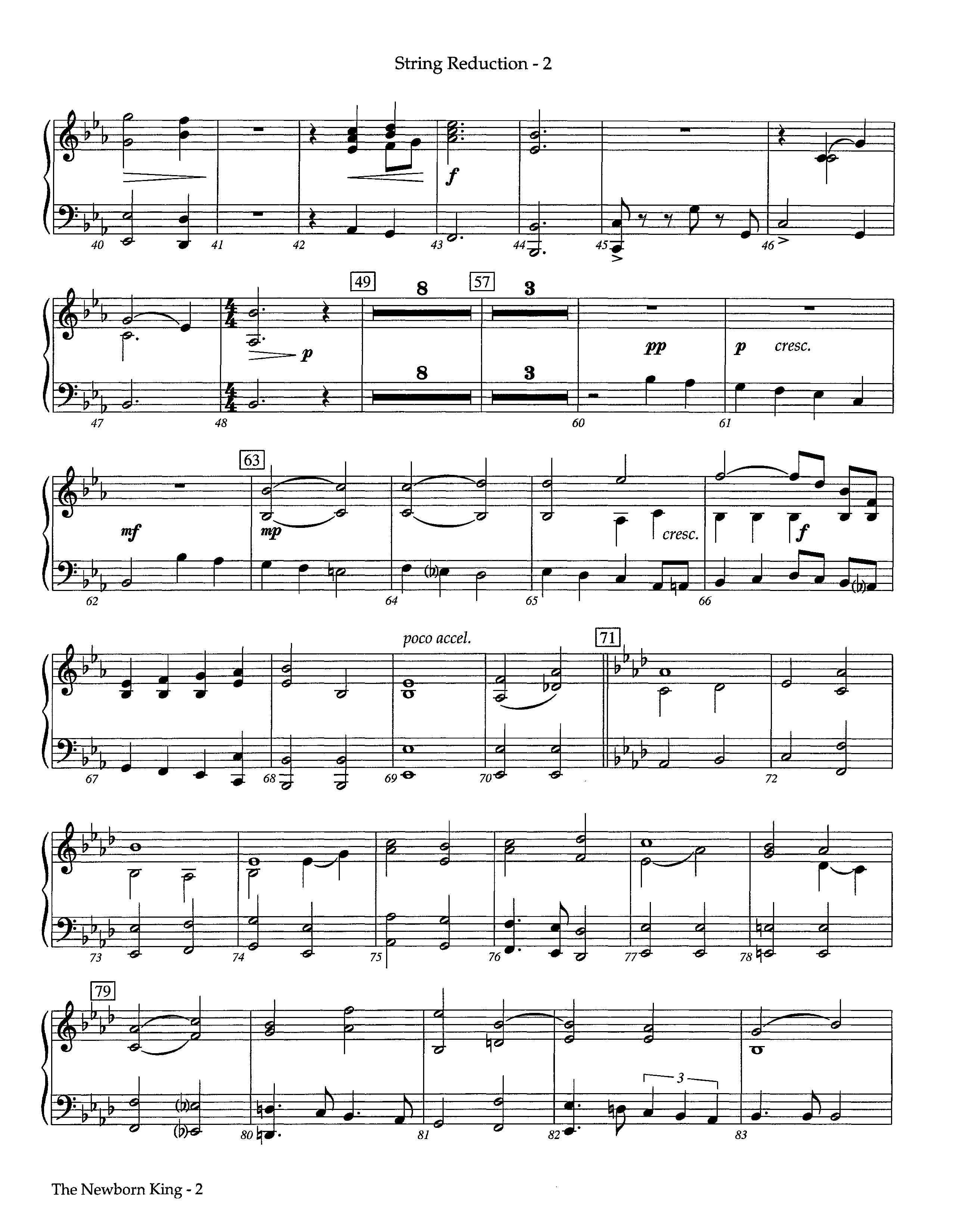 The Newborn King (Instrumental) String Reduction (Lifeway Worship / Arr. David Winkler)