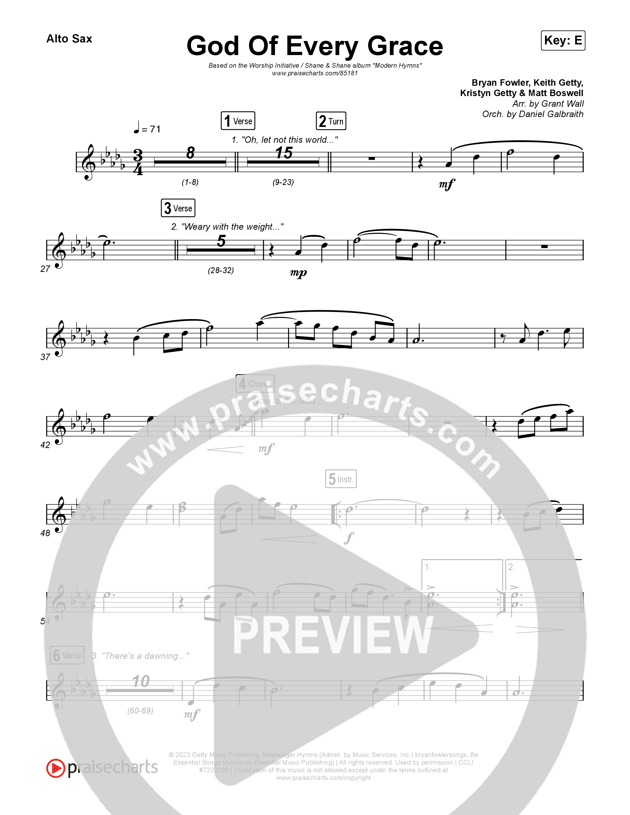 God Of Every Grace Sax Pack (Shane & Shane)