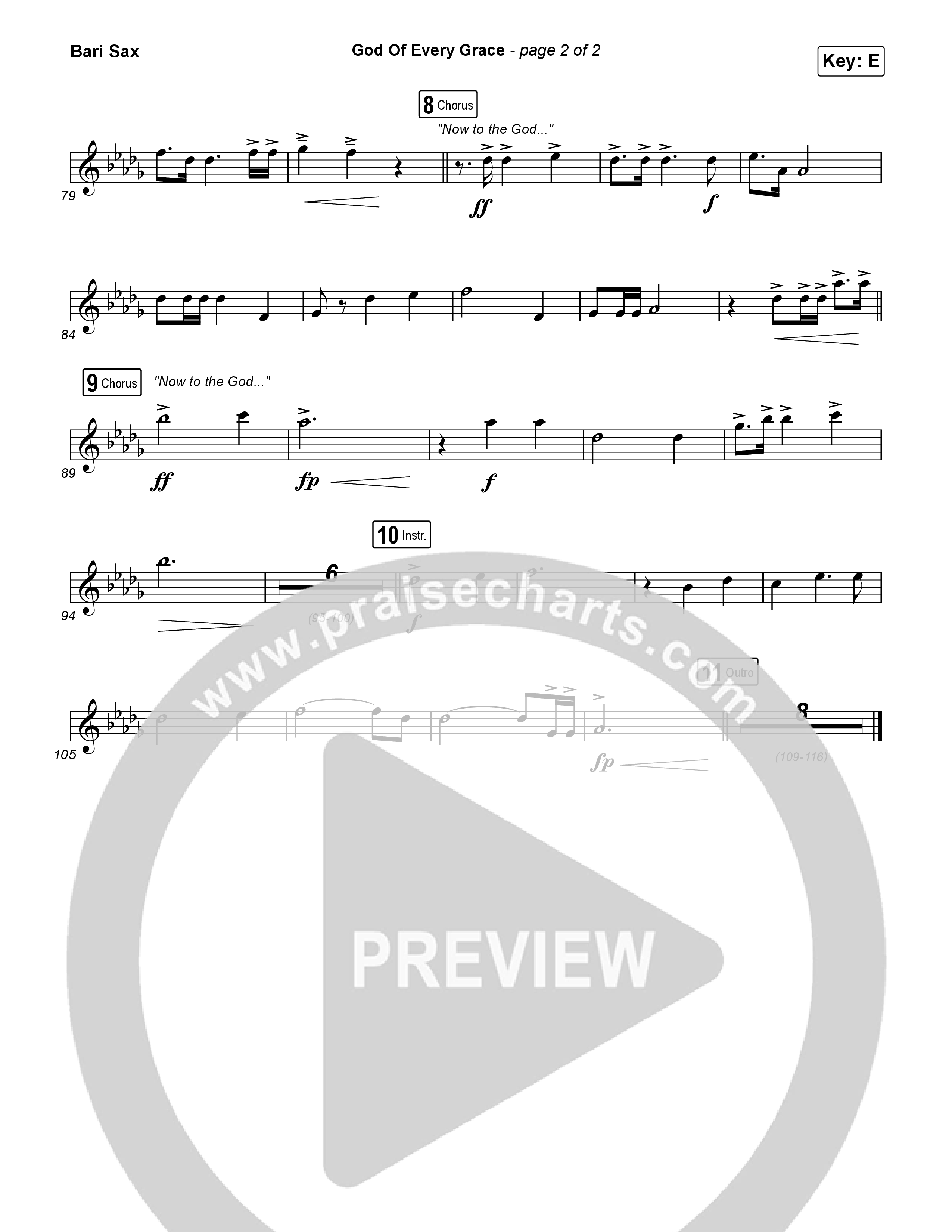 God Of Every Grace Bari Sax (Shane & Shane)