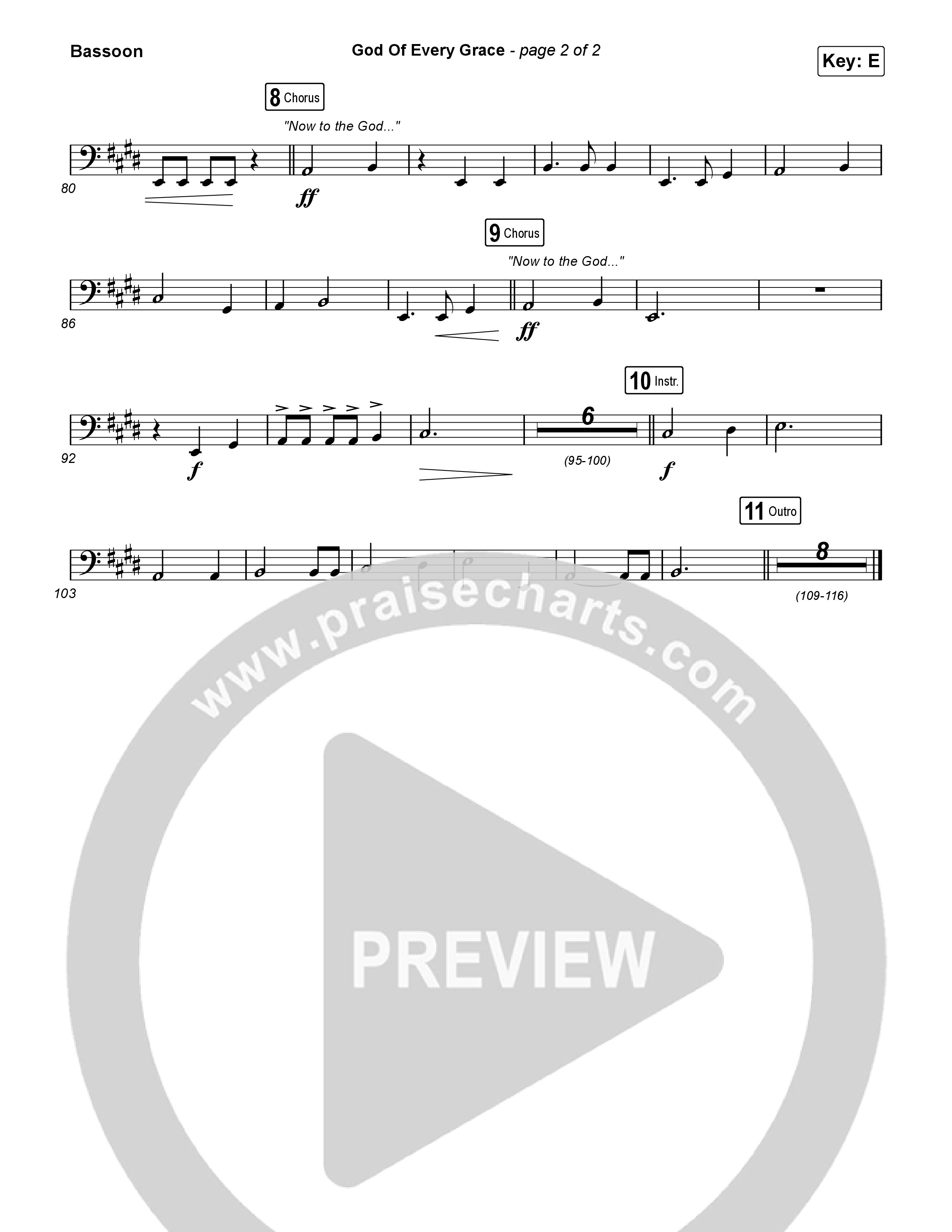 God Of Every Grace Bassoon (Shane & Shane)