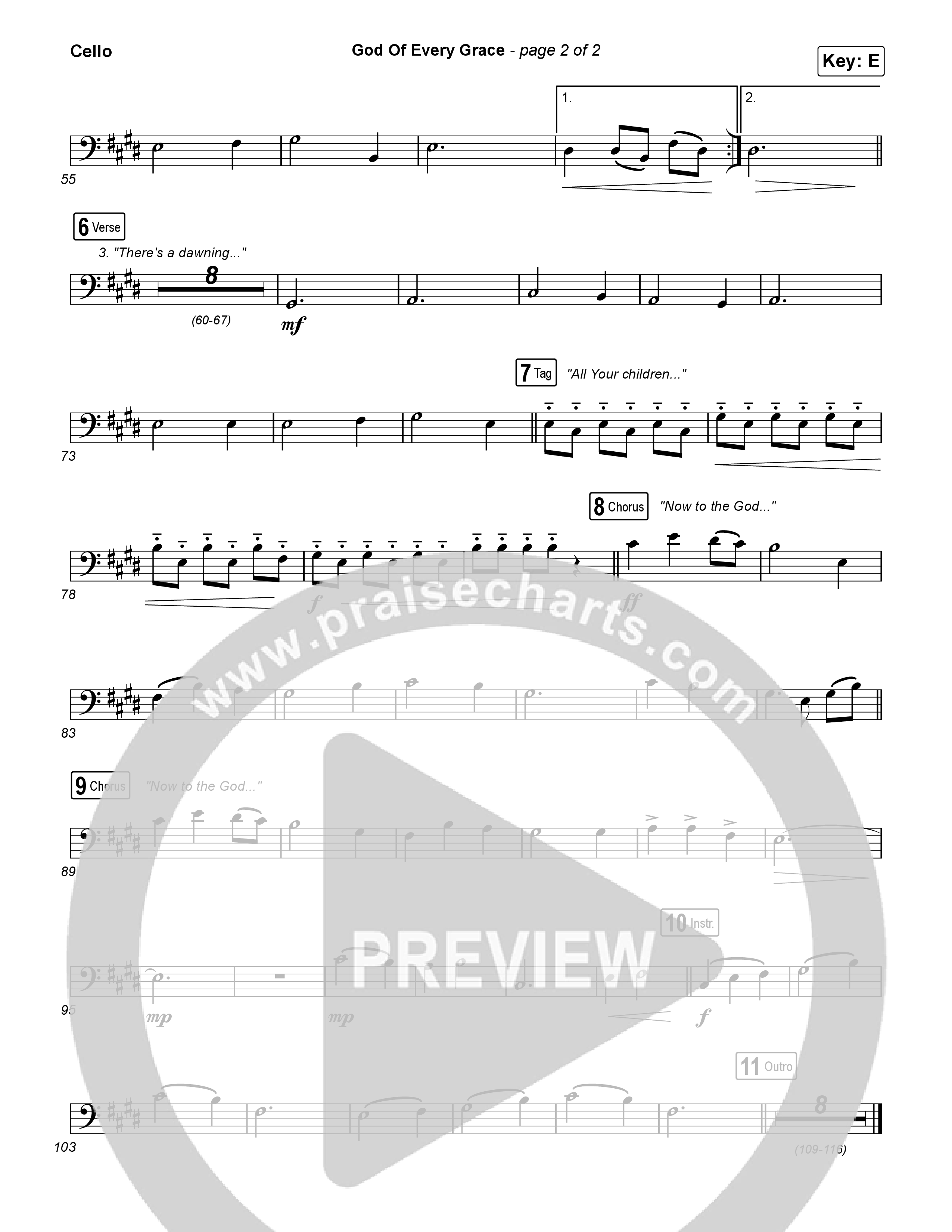 God Of Every Grace Cello (Shane & Shane)