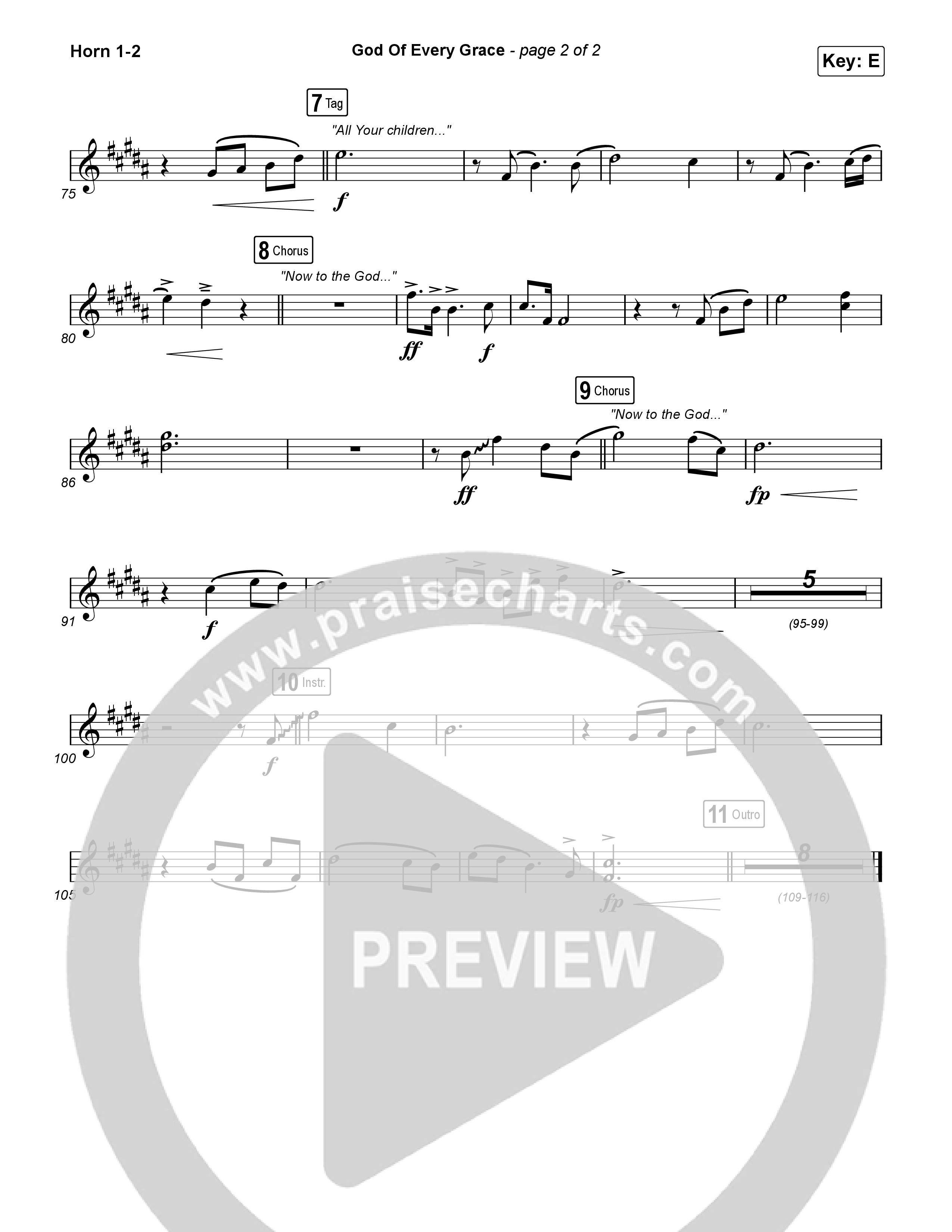 God Of Every Grace French Horn 1,2 (Shane & Shane)