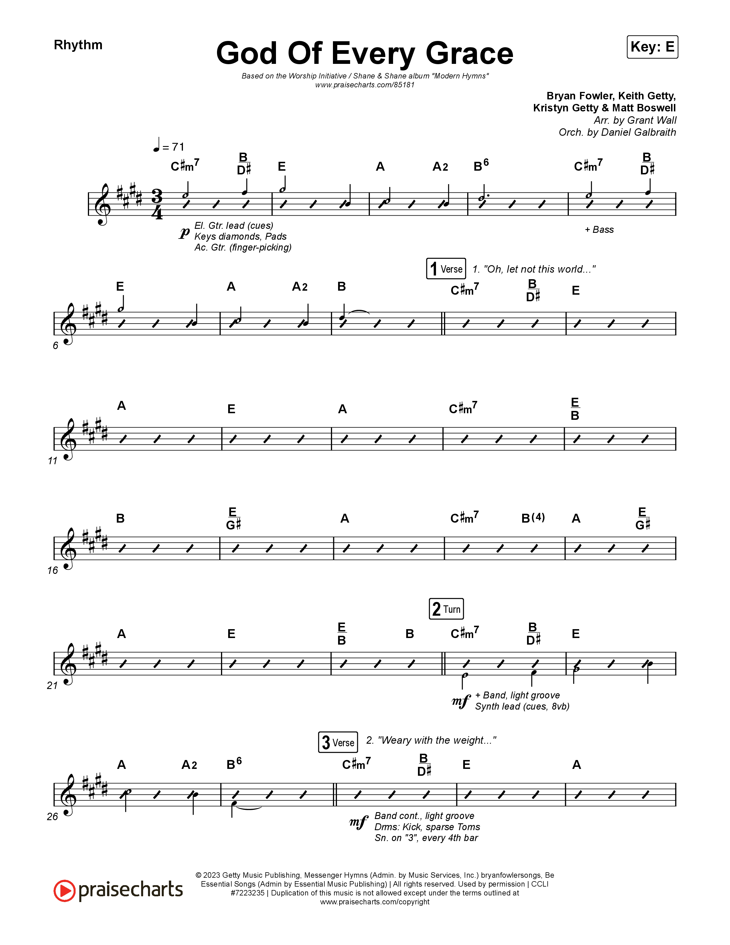 God Of Every Grace Rhythm Pack (Shane & Shane)