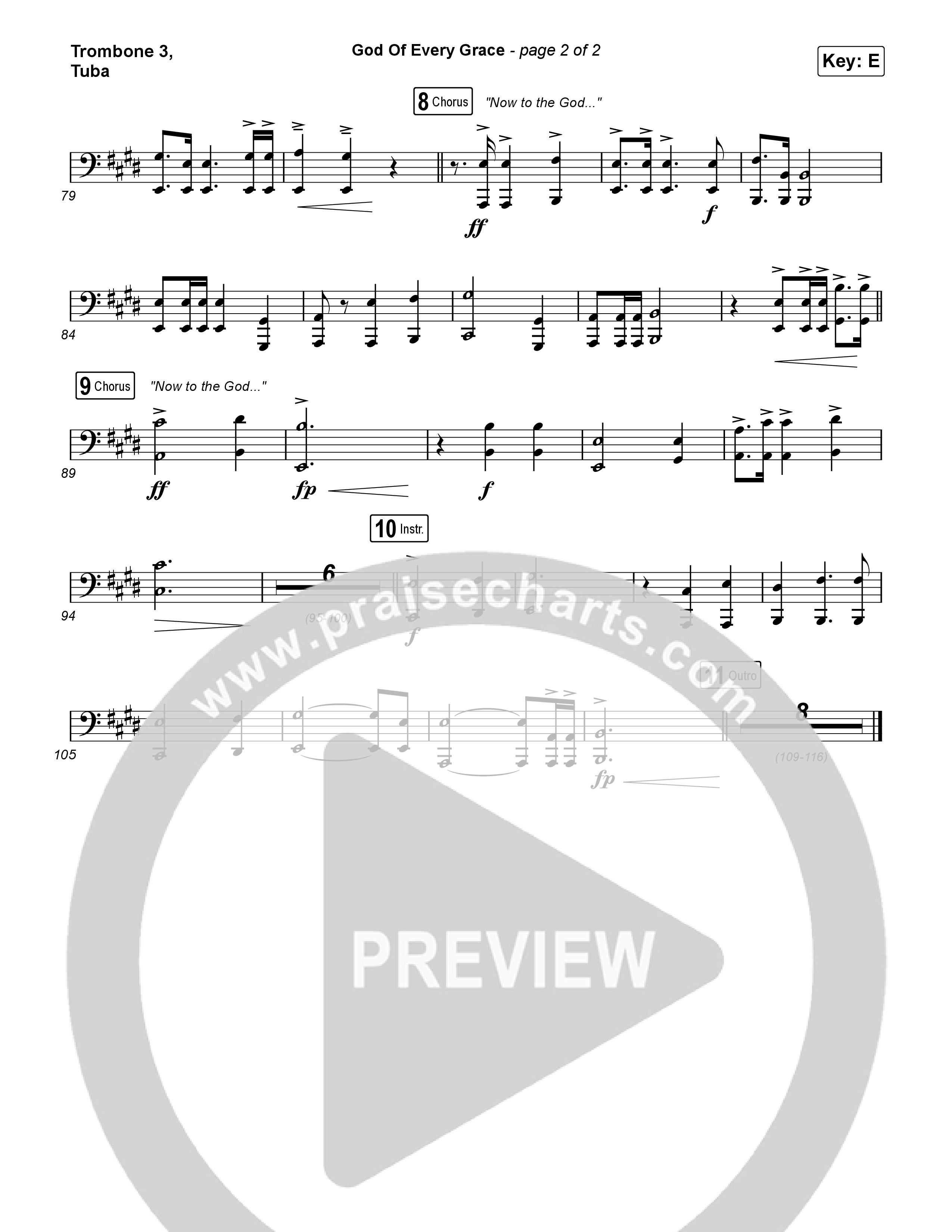 God Of Every Grace Trombone 3/Tuba (Shane & Shane)