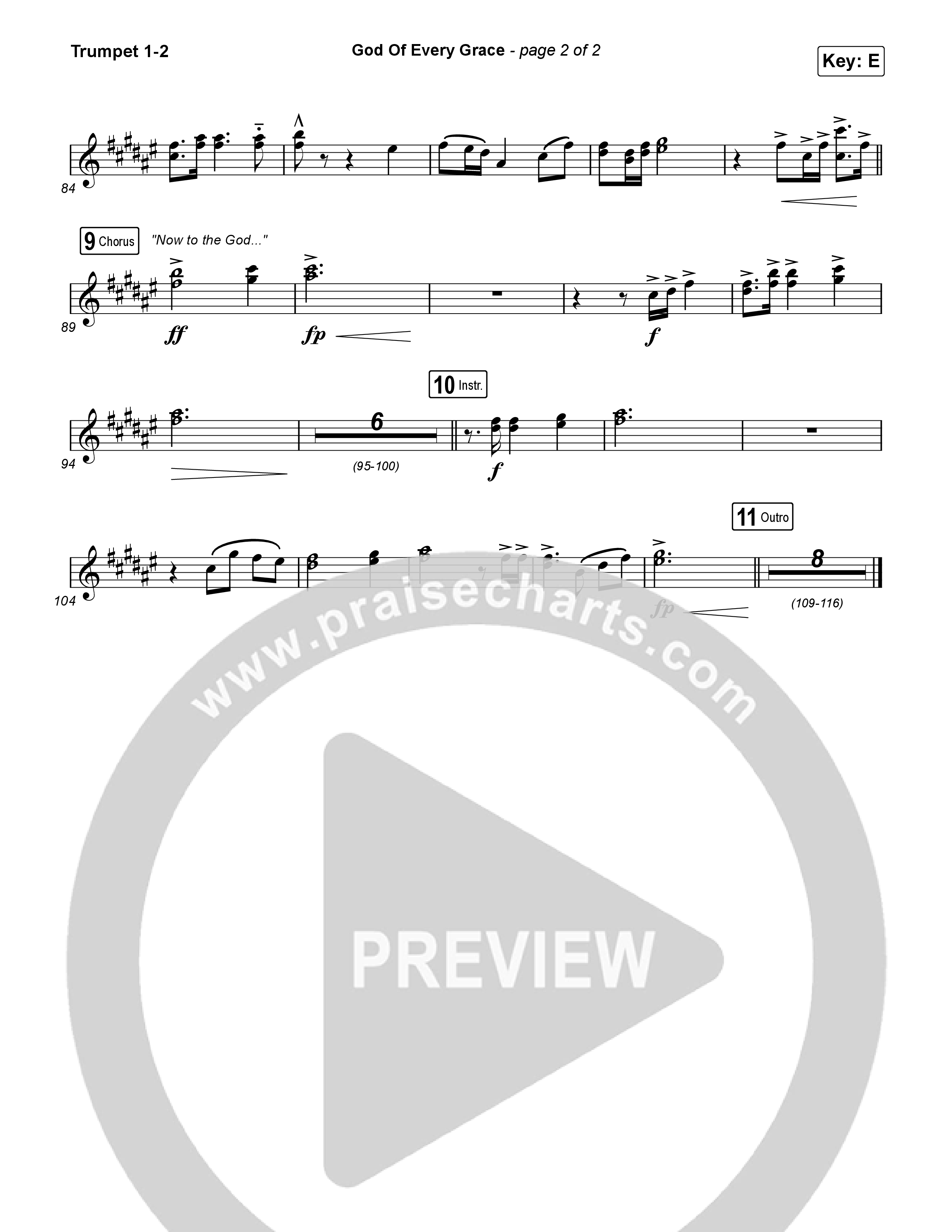 God Of Every Grace Trumpet 1,2 (Shane & Shane)