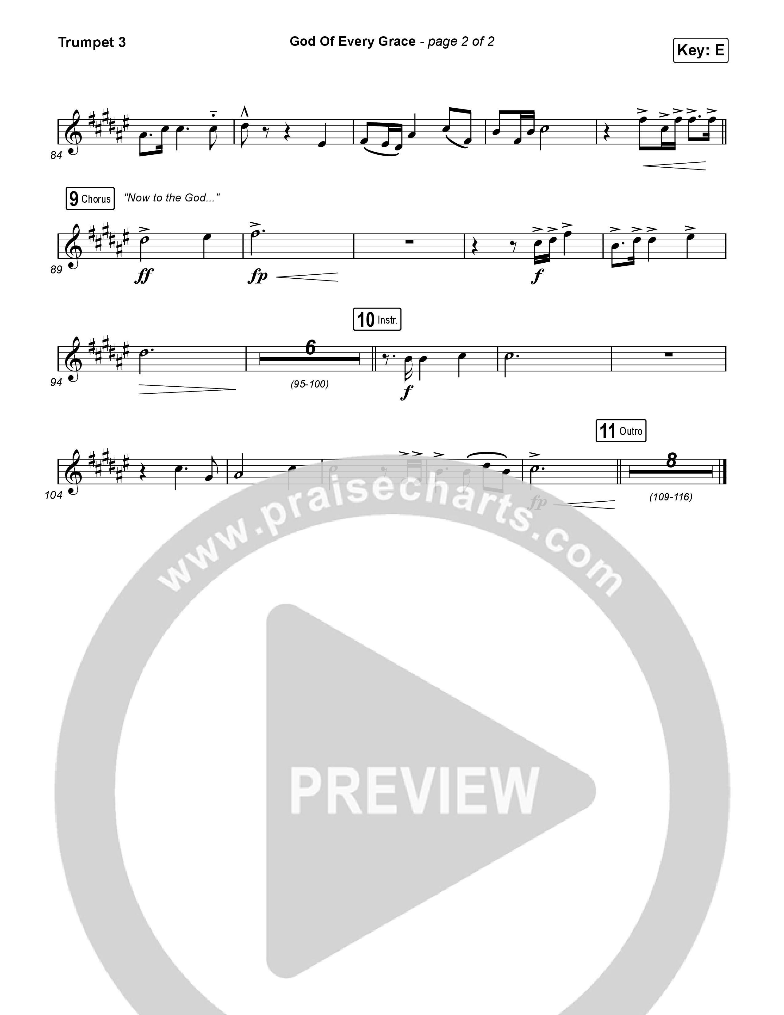 God Of Every Grace Trumpet 3 (Shane & Shane)