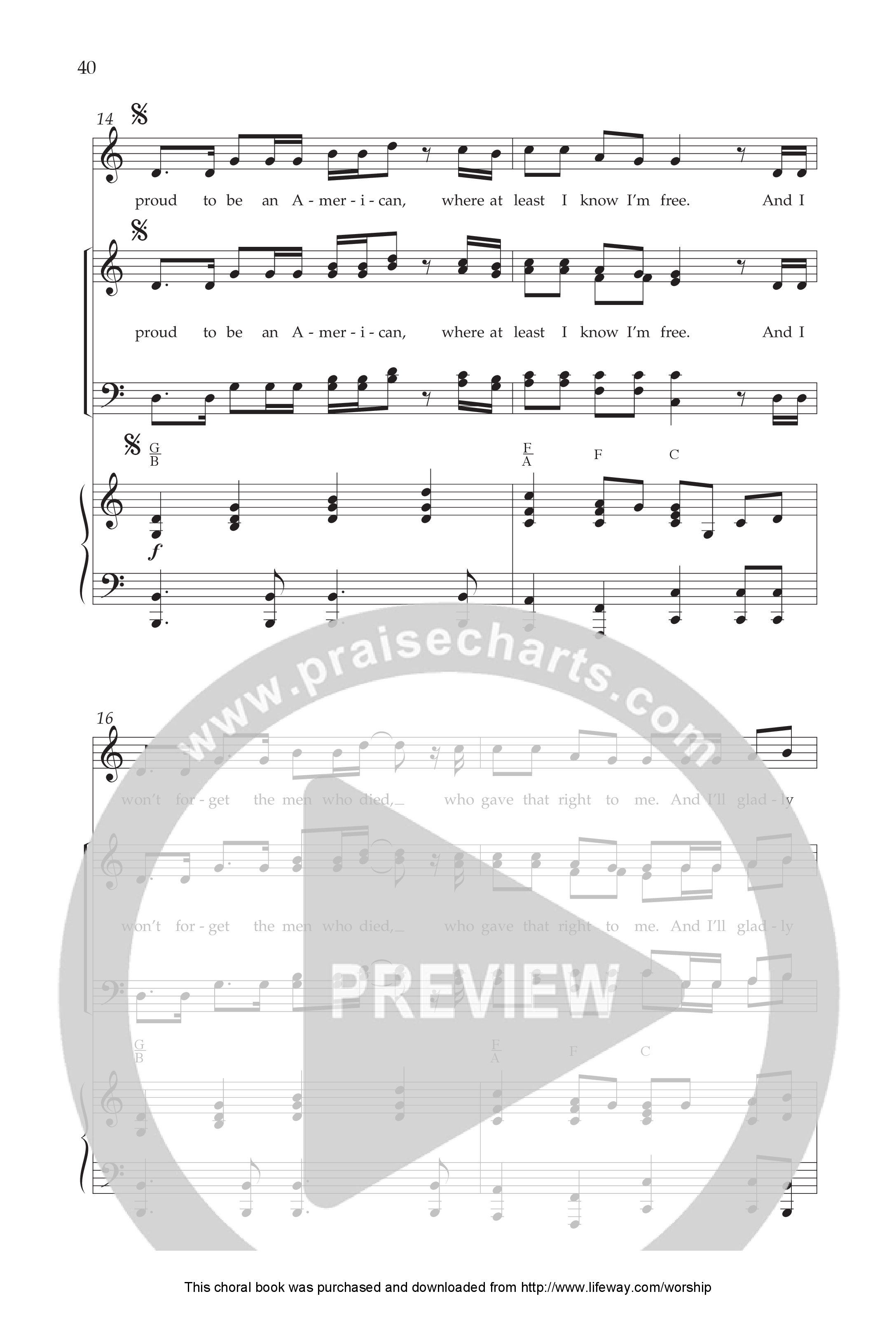 Celebrate America (8 Song Choral Collection) Song 4 (Piano SATB) (Lifeway Choral / Arr. Dennis Allen)