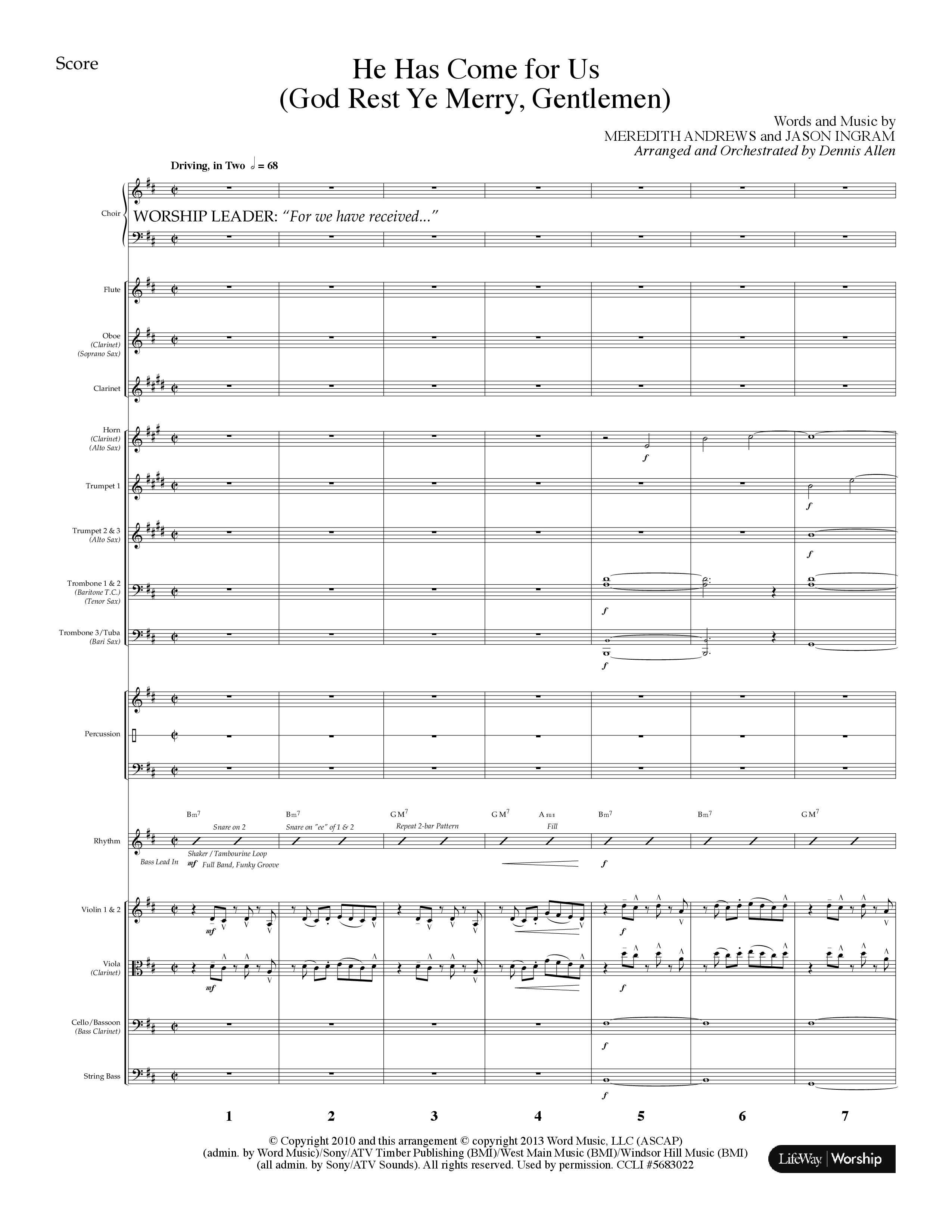 Christ Was Born For This (9 Song Choral Collection) Song 6 (Orchestration) (Lifeway Choral / Arr. Dennis Allen)