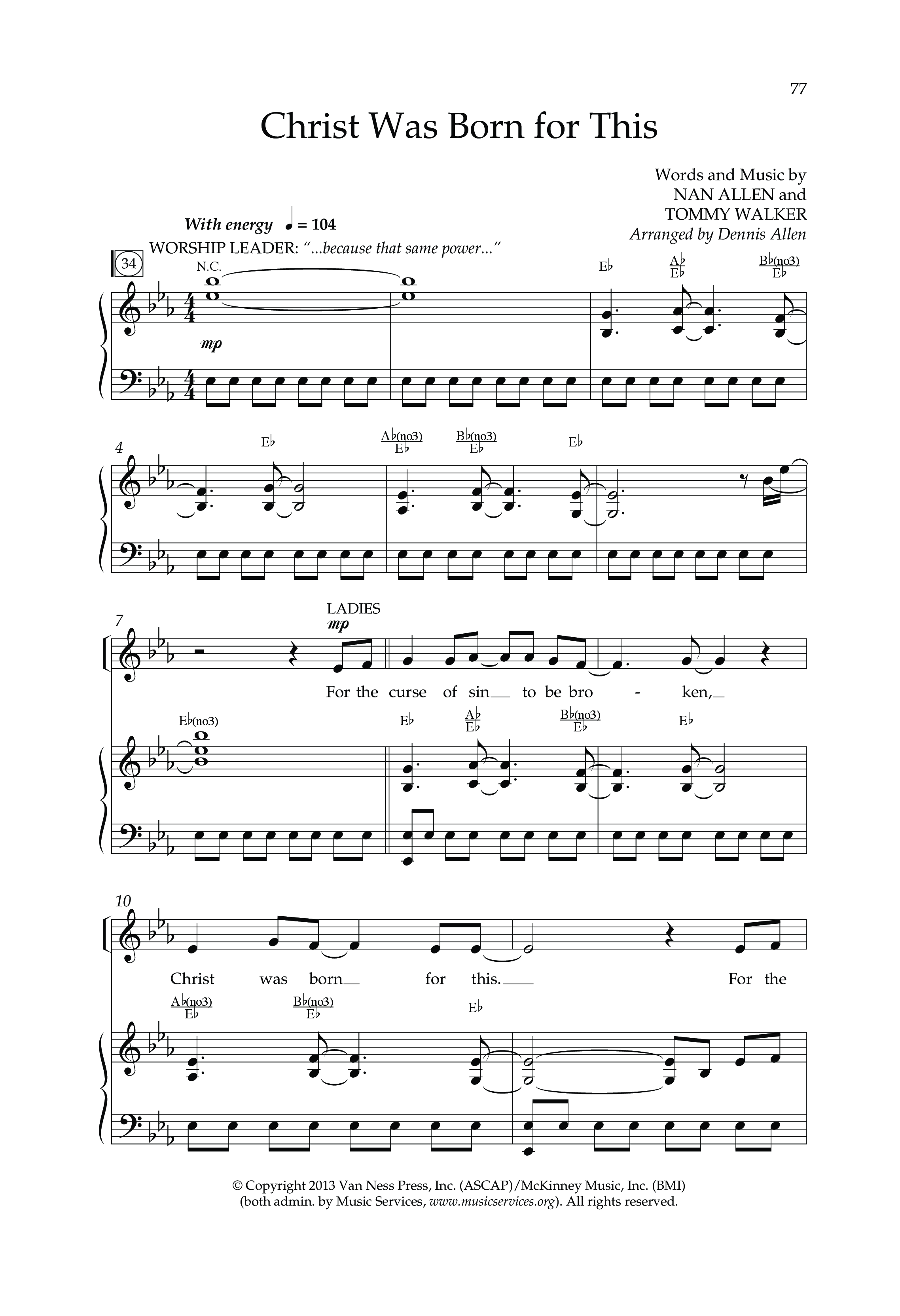 Christ Was Born For This (9 Song Choral Collection) Song 8 (Piano SATB) (Lifeway Choral / Arr. Dennis Allen)