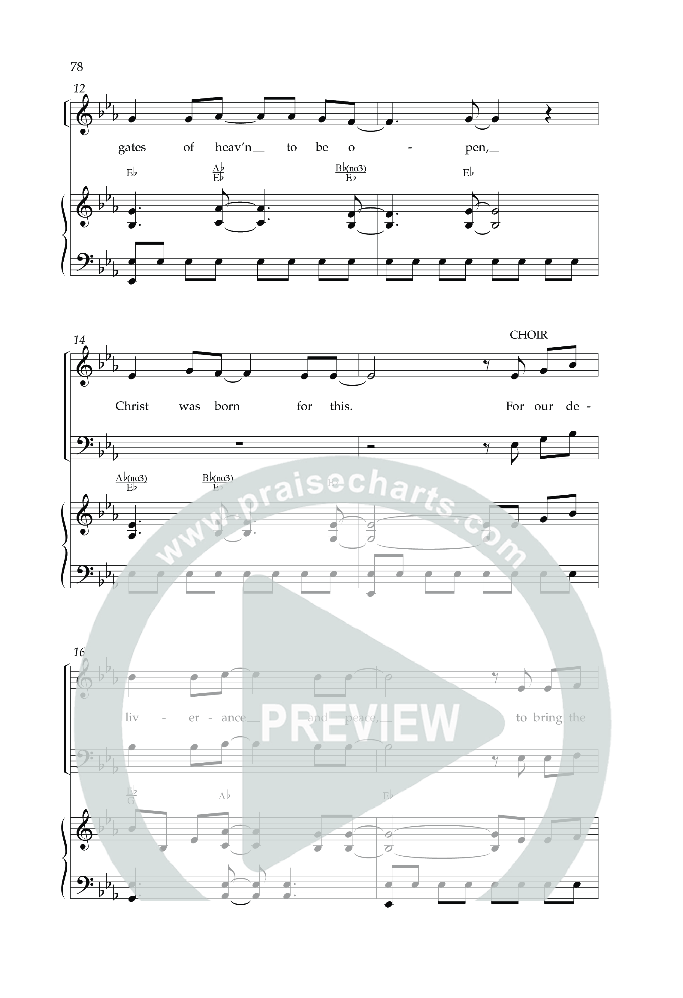 Christ Was Born For This (9 Song Choral Collection) Song 8 (Piano SATB) (Lifeway Choral / Arr. Dennis Allen)