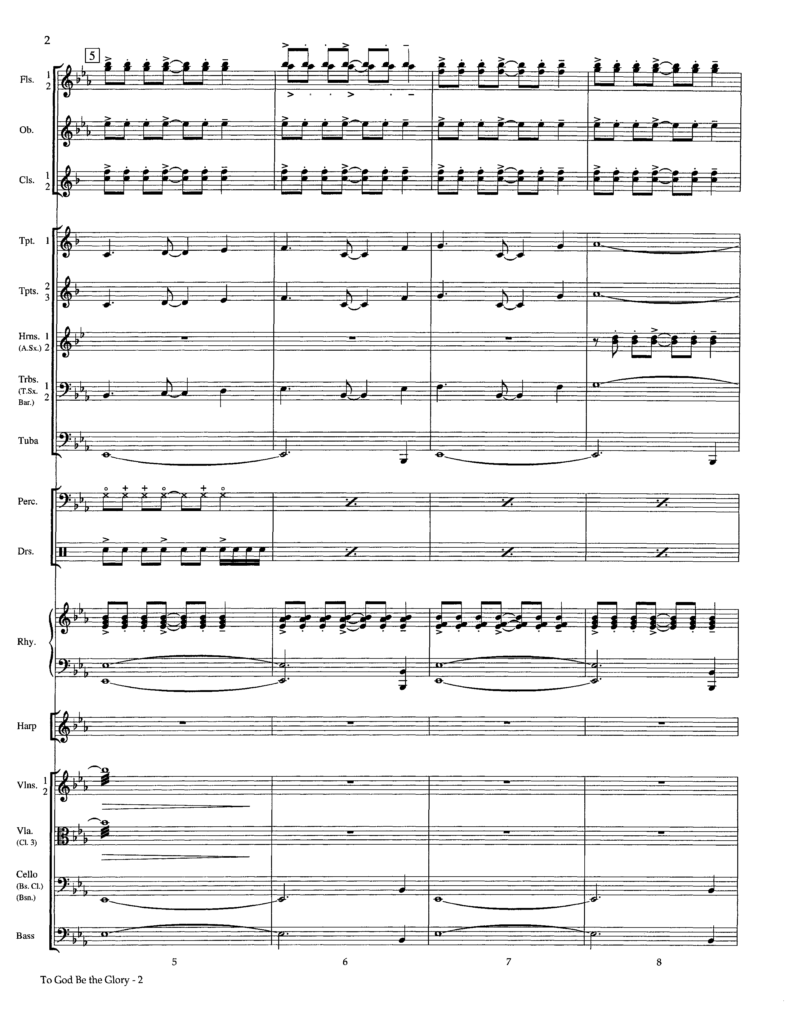 To God Be The Glory (Instrumental) Orchestration (Lifeway Worship / Arr. Ed Dickinson)