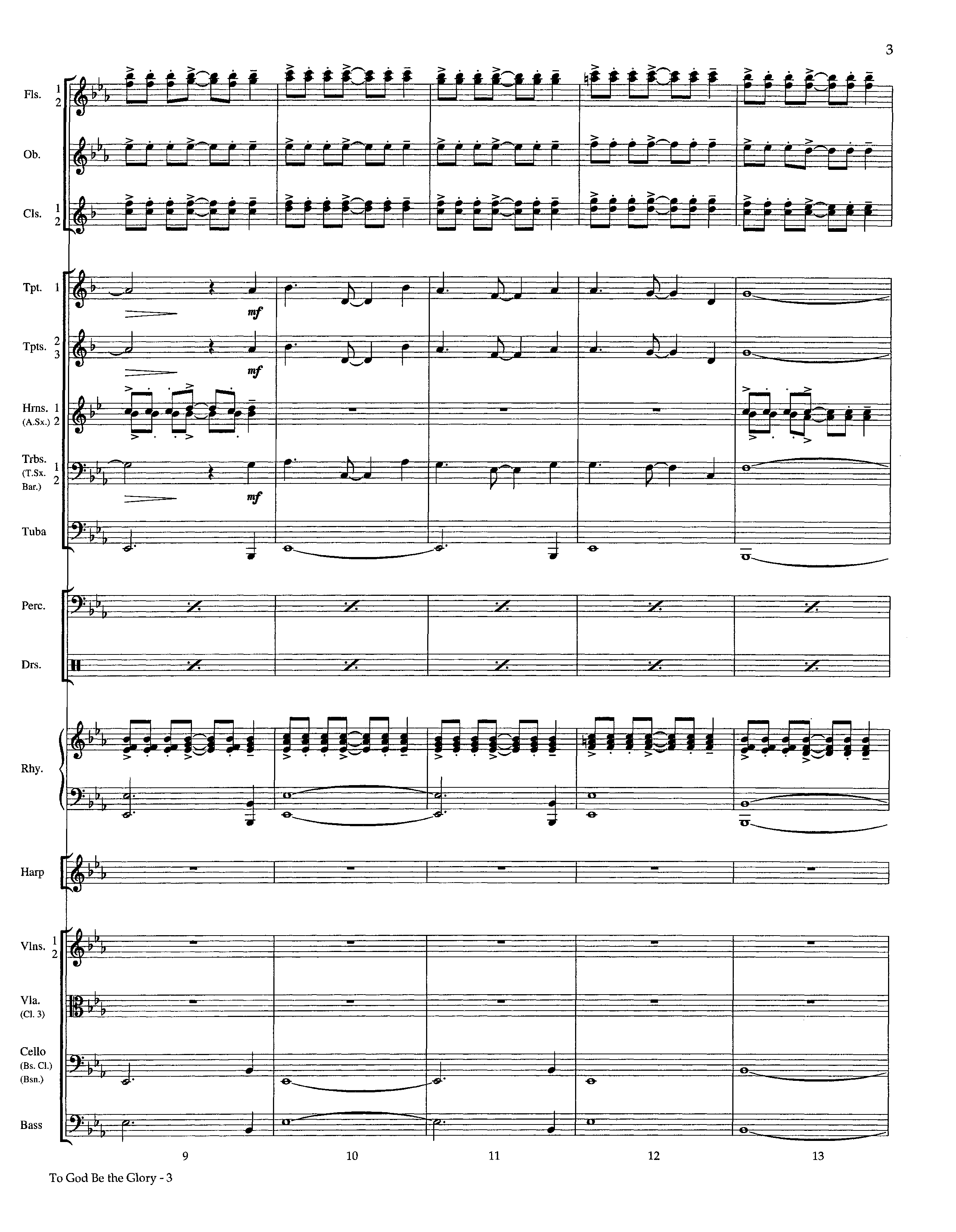 To God Be The Glory (Instrumental) Orchestration (Lifeway Worship / Arr. Ed Dickinson)