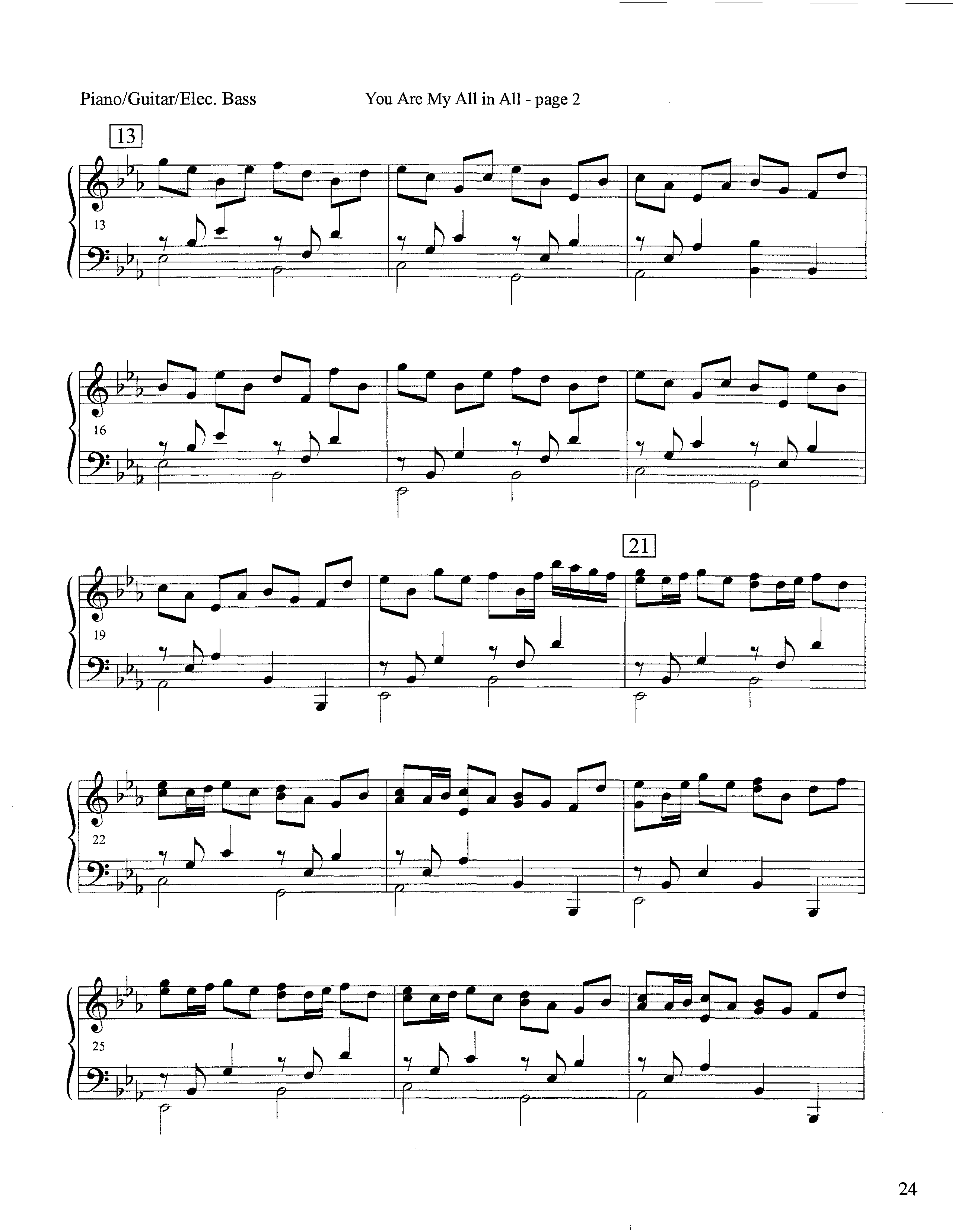 You Are My All In All (Instrumental) Piano Sheet (Lifeway Worship / Arr. David Winkler)