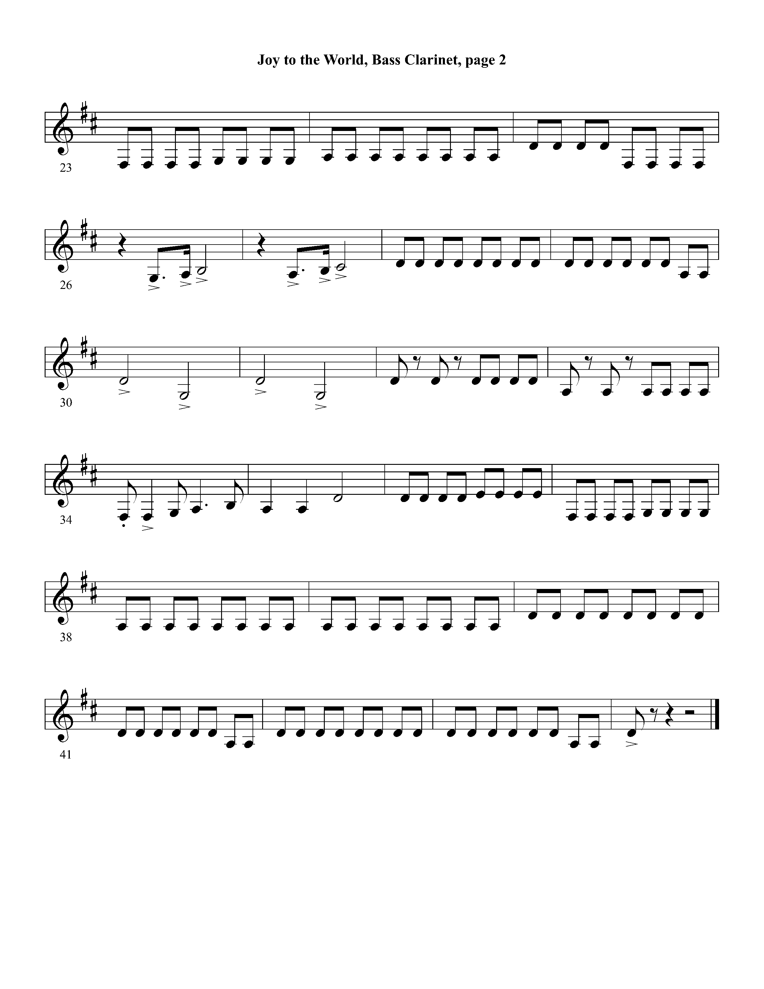 Joy To The World Overture (Instrumental) Bass Clarinet (Lifeway Worship / Arr. Dennis Allen / Orch. Dave Williamson / Orch. David Winkler)