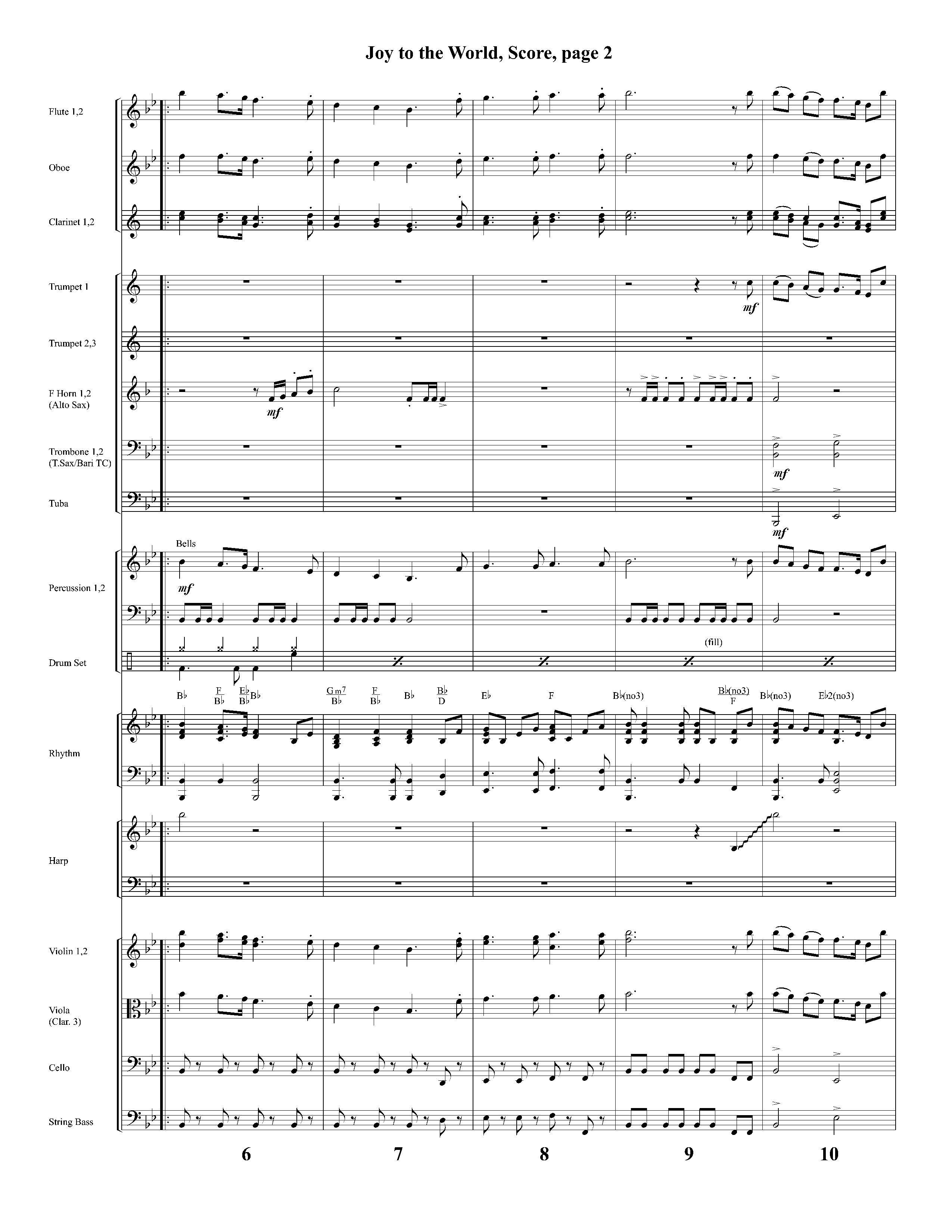 Joy To The World Overture (Instrumental) Orchestration (Lifeway Worship / Arr. Dennis Allen / Orch. Dave Williamson / Orch. David Winkler)