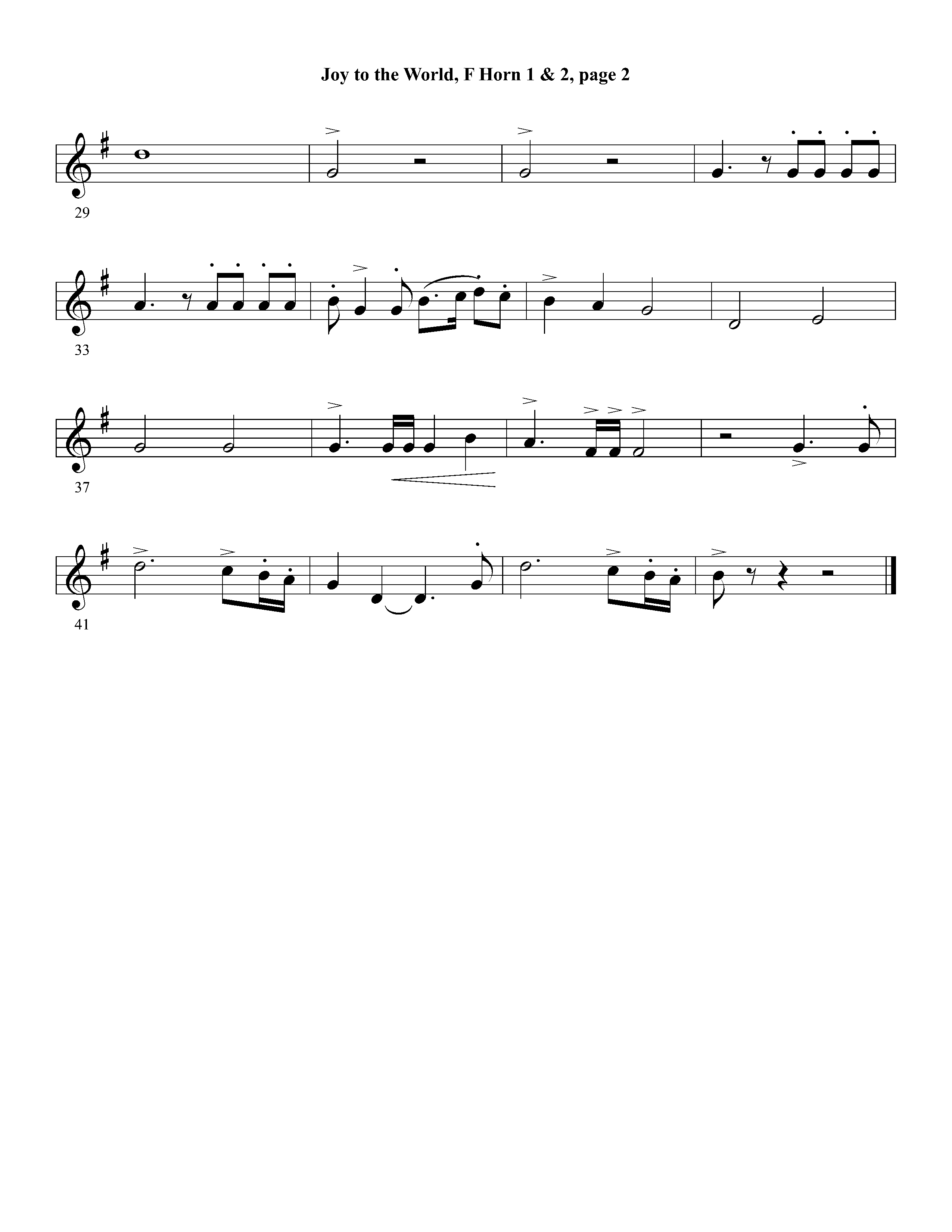 Joy To The World Overture (Instrumental) French Horn 1/2 (Lifeway Worship / Arr. Dennis Allen / Orch. Dave Williamson / Orch. David Winkler)