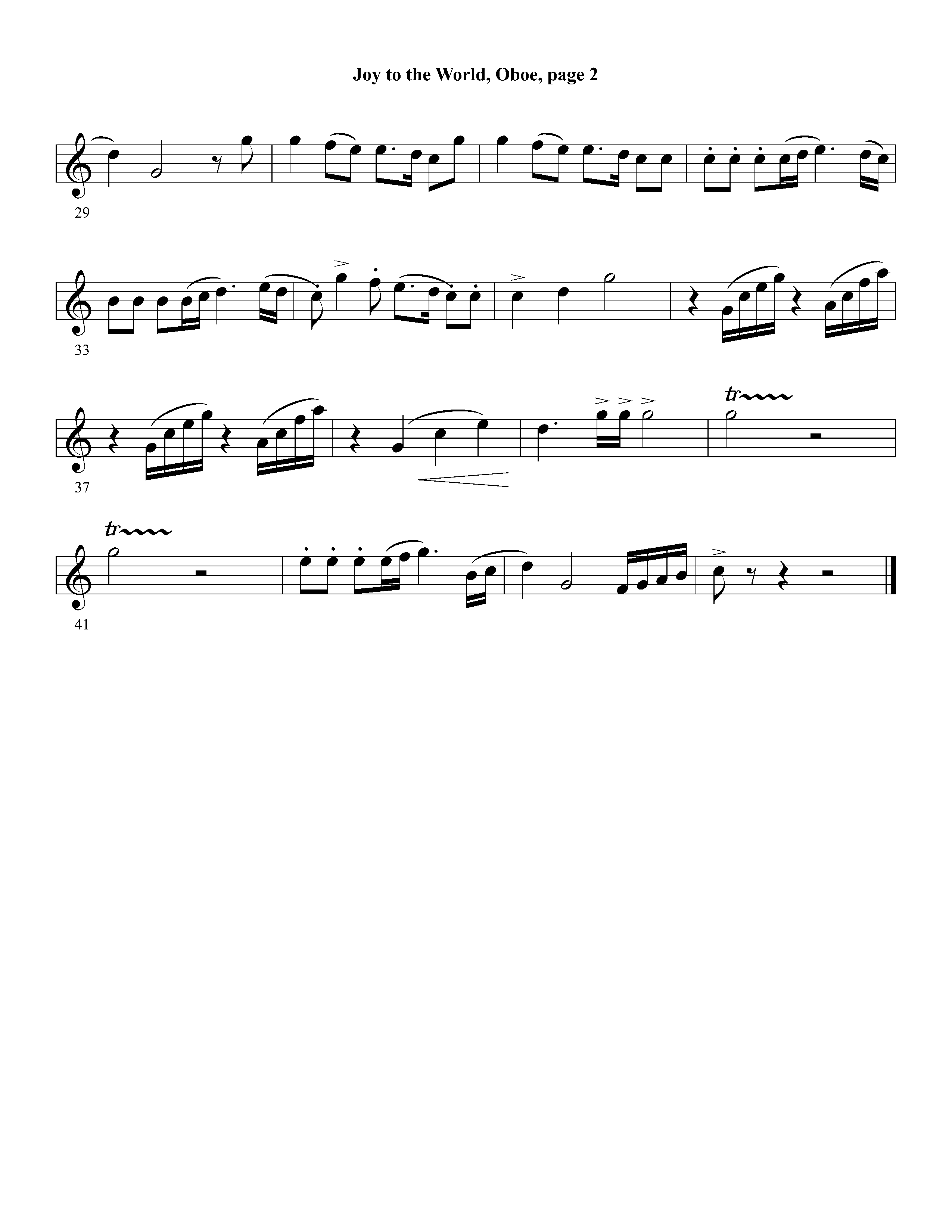 Joy To The World Overture (Instrumental) Oboe (Lifeway Worship / Arr. Dennis Allen / Orch. Dave Williamson / Orch. David Winkler)