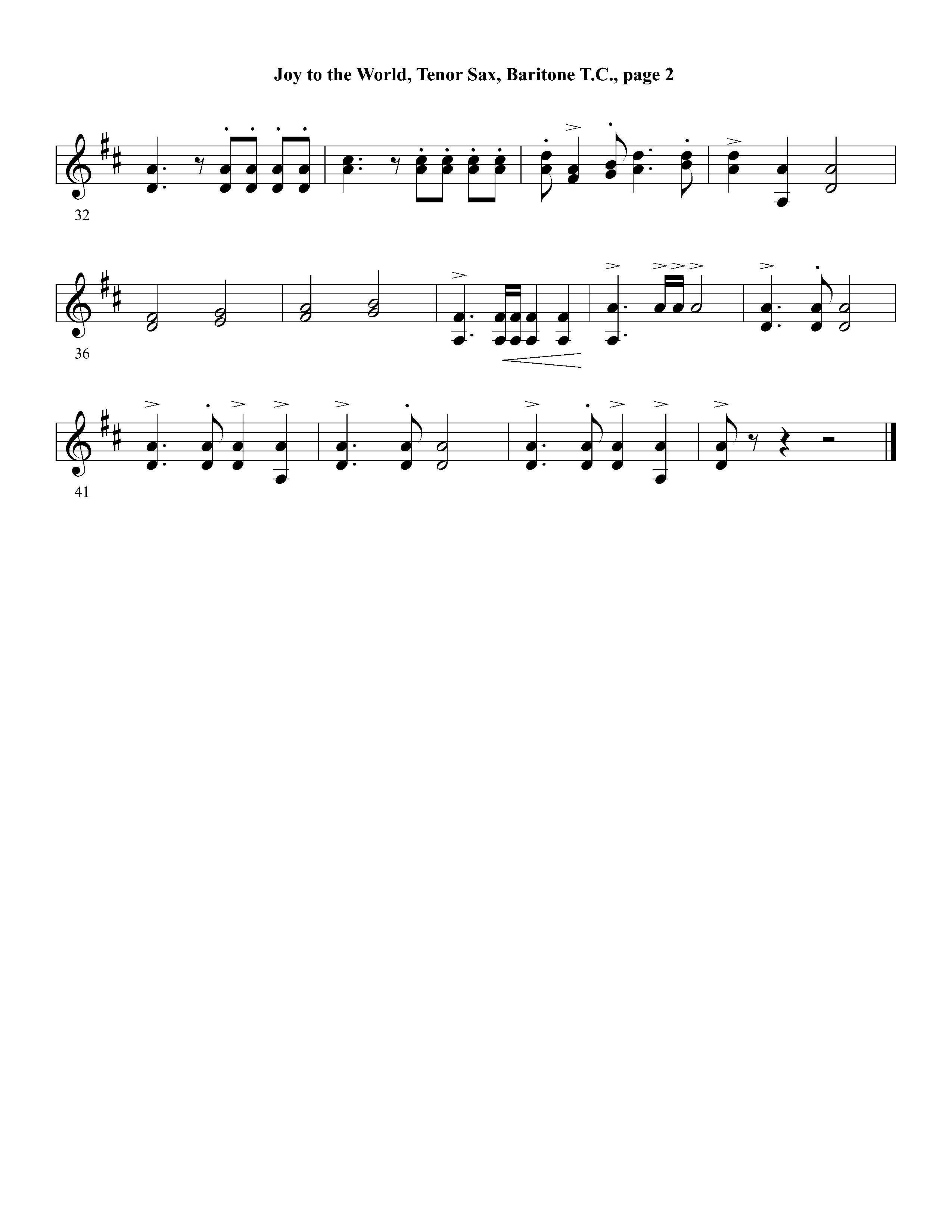 Joy To The World Overture (Instrumental) Tenor Sax/Baritone T.C. (Lifeway Worship / Arr. Dennis Allen / Orch. Dave Williamson / Orch. David Winkler)