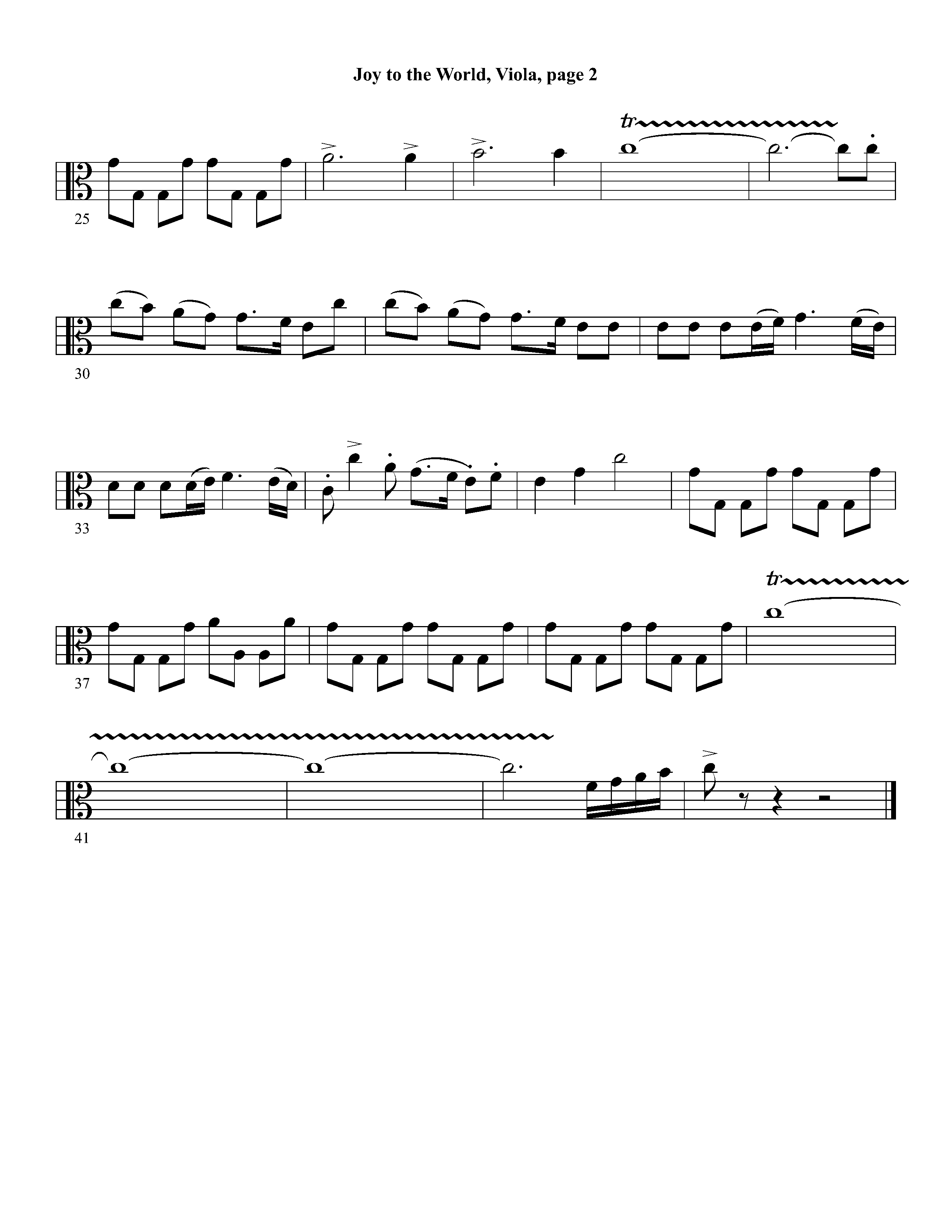 Joy To The World Overture (Instrumental) Viola (Lifeway Worship / Arr. Dennis Allen / Orch. Dave Williamson / Orch. David Winkler)