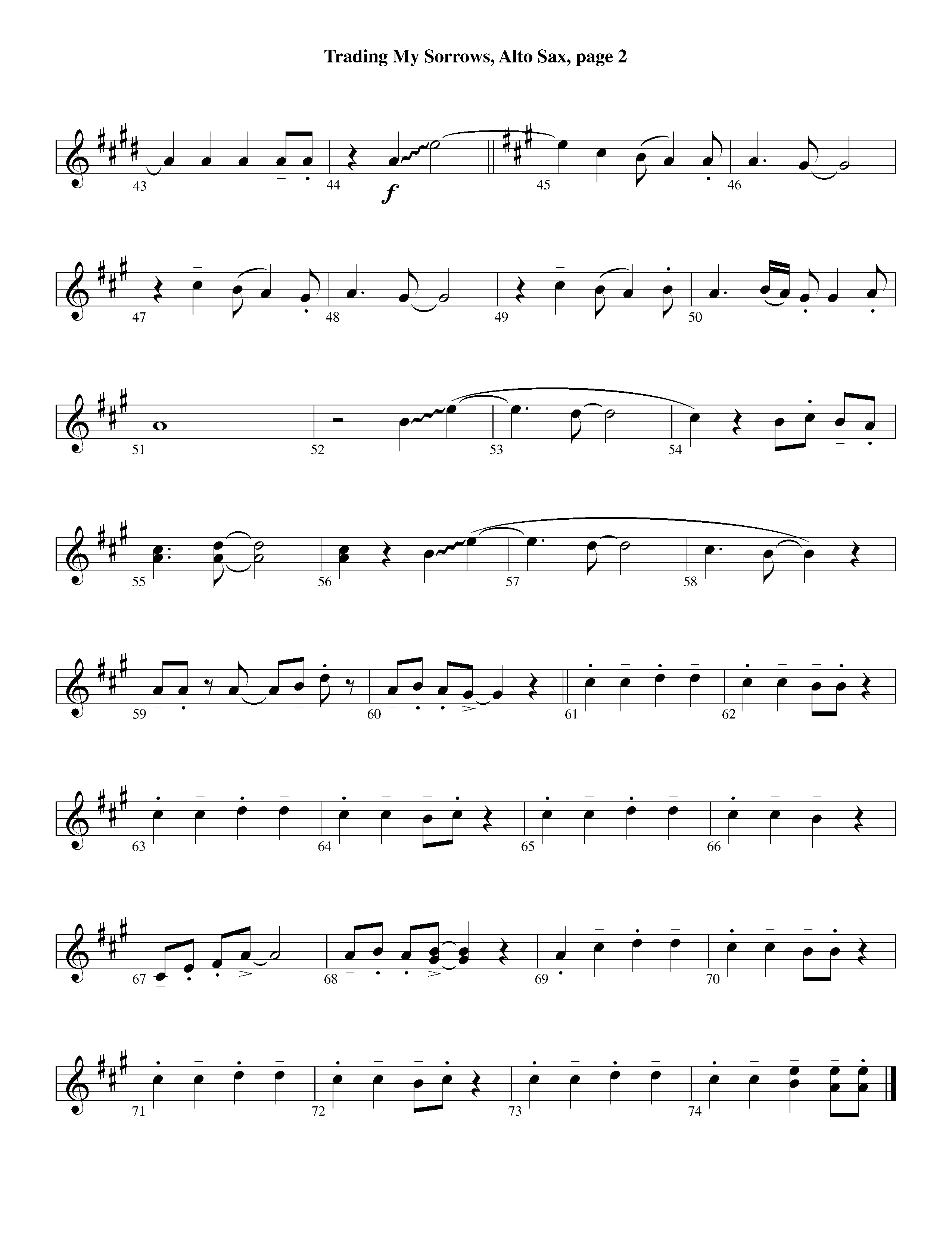 Trading My Sorrows (Instrumental) Alto Sax (Lifeway Worship / Arr. Michael Lawrence)