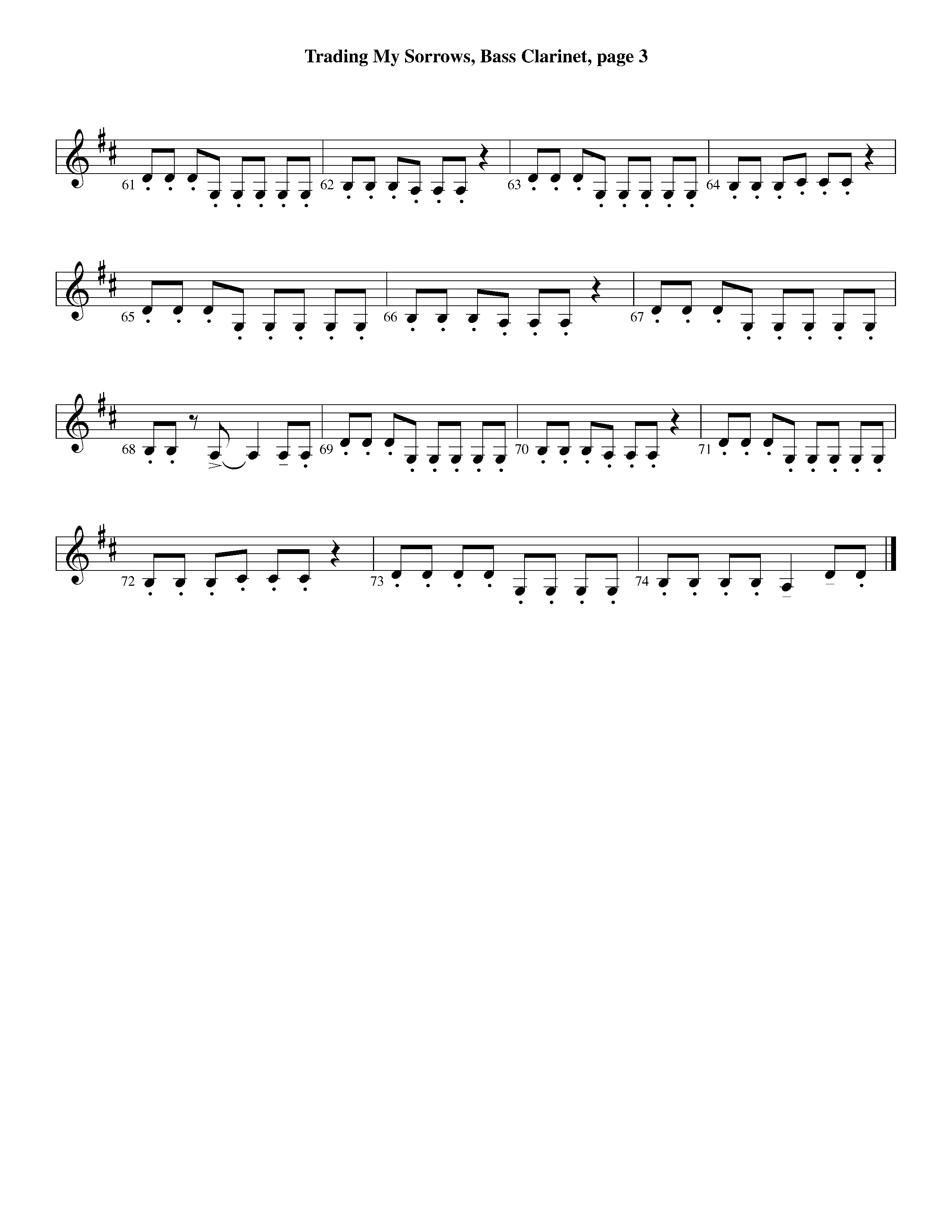 Trading My Sorrows (Instrumental) Bass Clarinet (Lifeway Worship / Arr. Michael Lawrence)