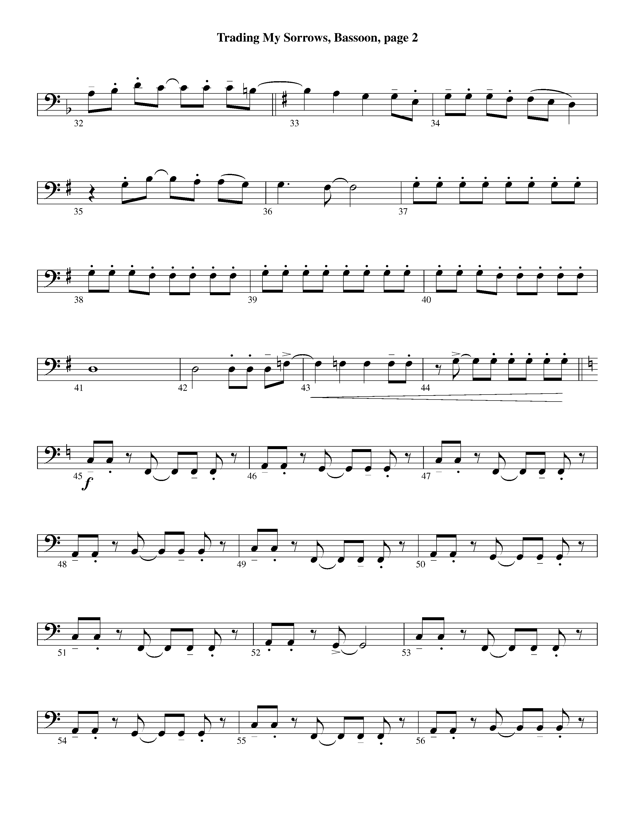 Trading My Sorrows (Instrumental) Bassoon (Lifeway Worship / Arr. Michael Lawrence)