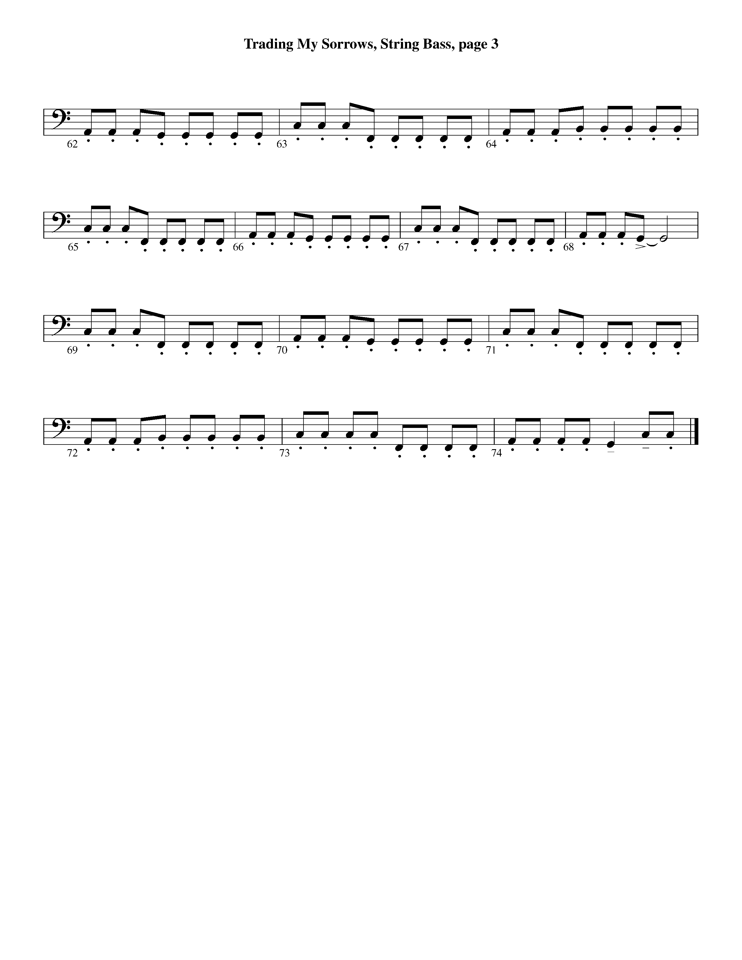 Trading My Sorrows (Instrumental) Double Bass (Lifeway Worship / Arr. Michael Lawrence)