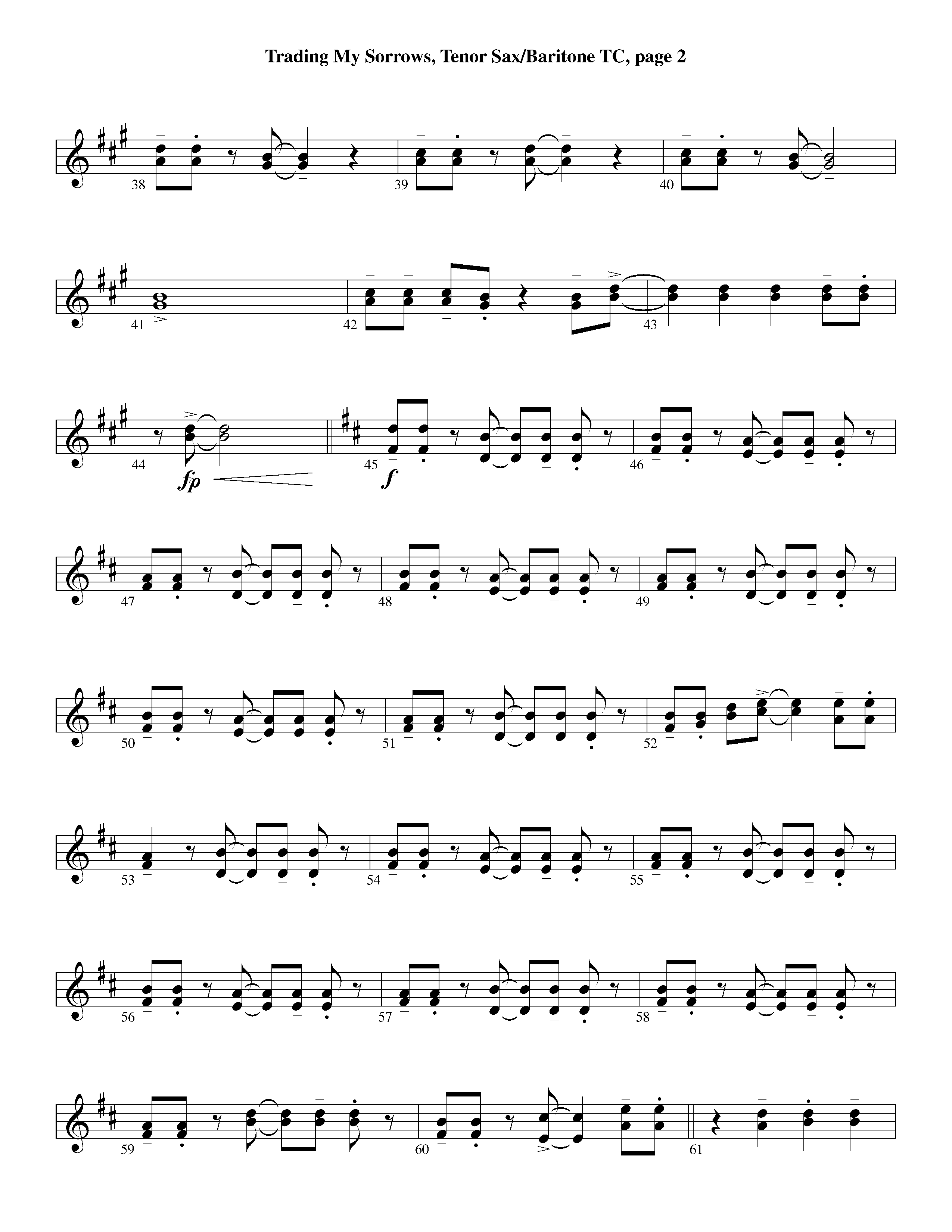 Trading My Sorrows (Instrumental) Tenor Sax/Baritone T.C. (Lifeway Worship / Arr. Michael Lawrence)