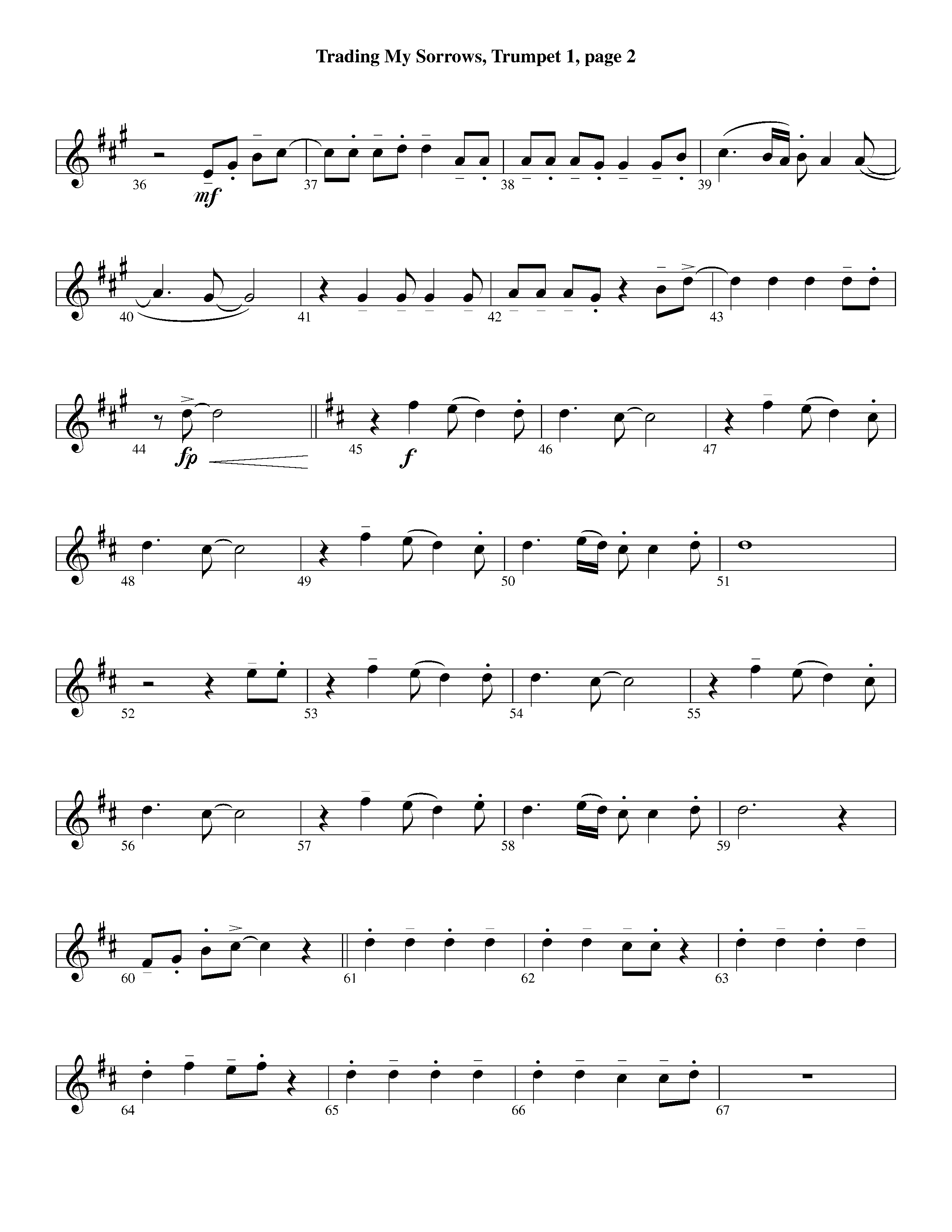 Trading My Sorrows (Instrumental) Trumpet 1 (Lifeway Worship / Arr. Michael Lawrence)