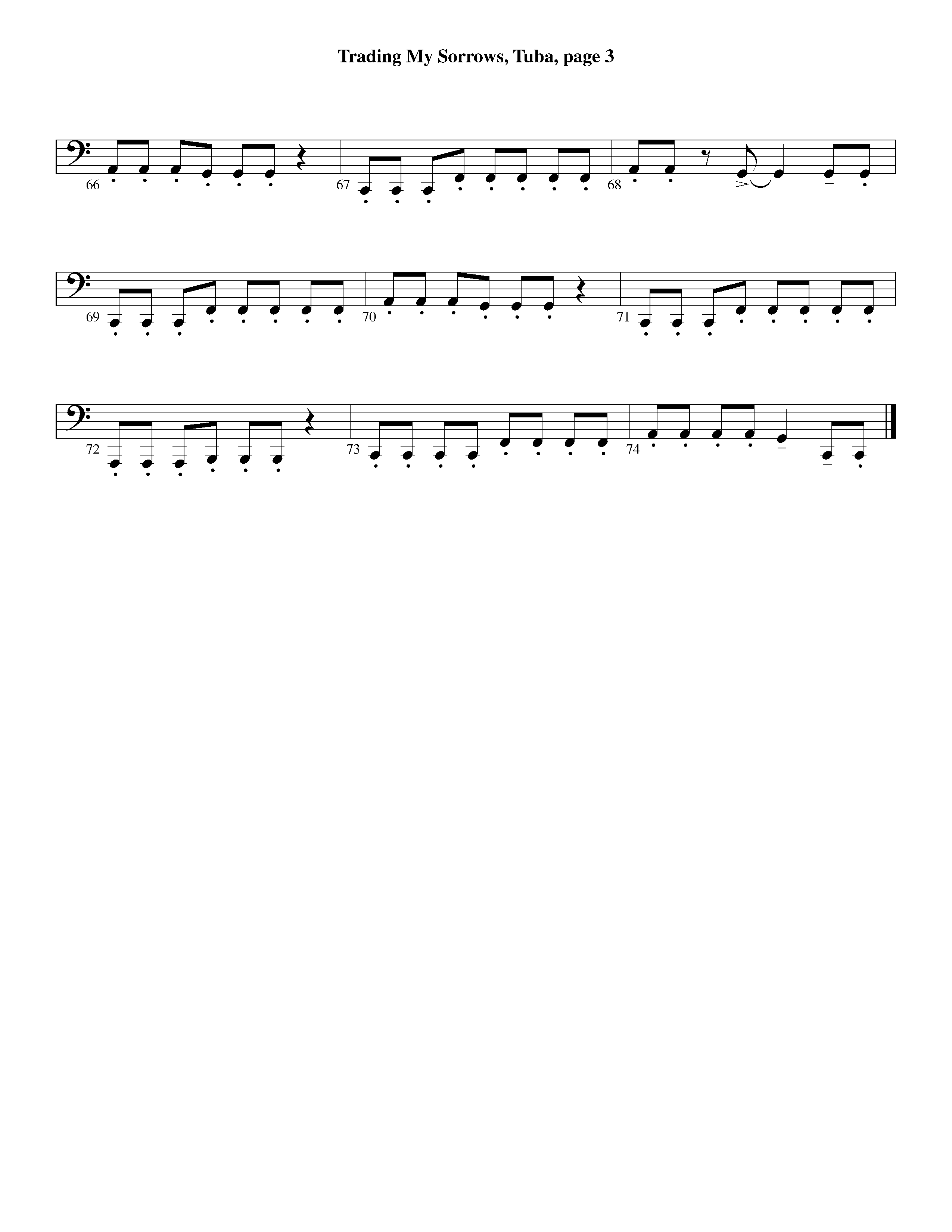 Trading My Sorrows (Instrumental) Tuba (Lifeway Worship / Arr. Michael Lawrence)