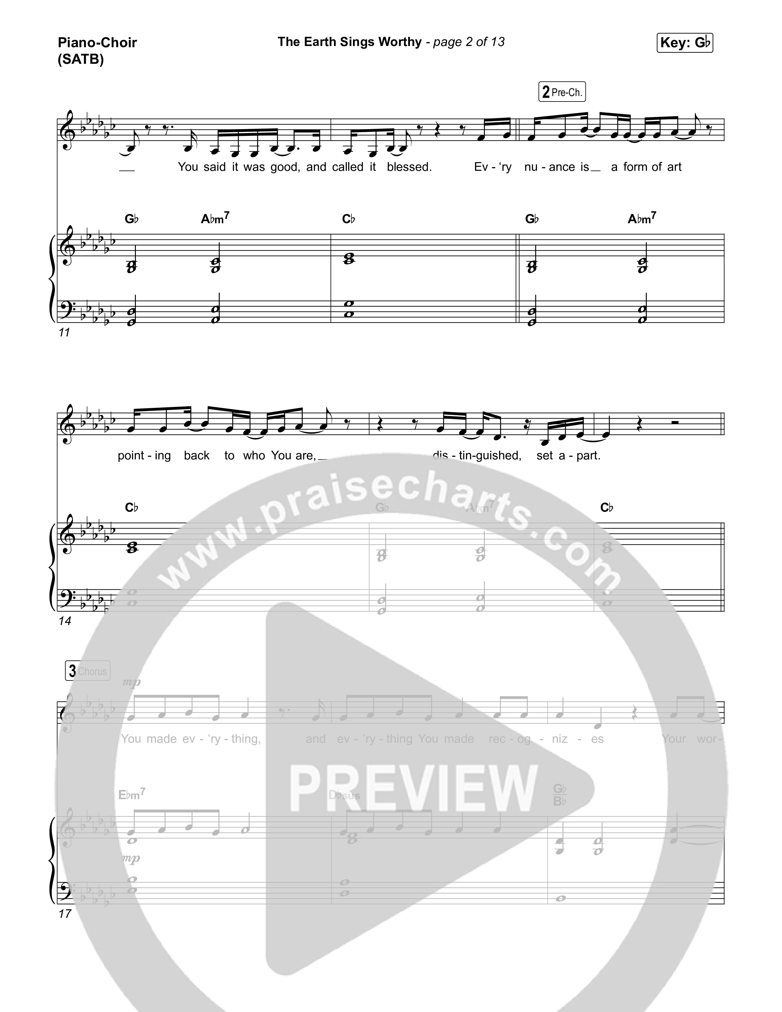 The Earth Sings Worthy Piano/Vocal Pack (UPPERROOM / Abbie Gamboa)