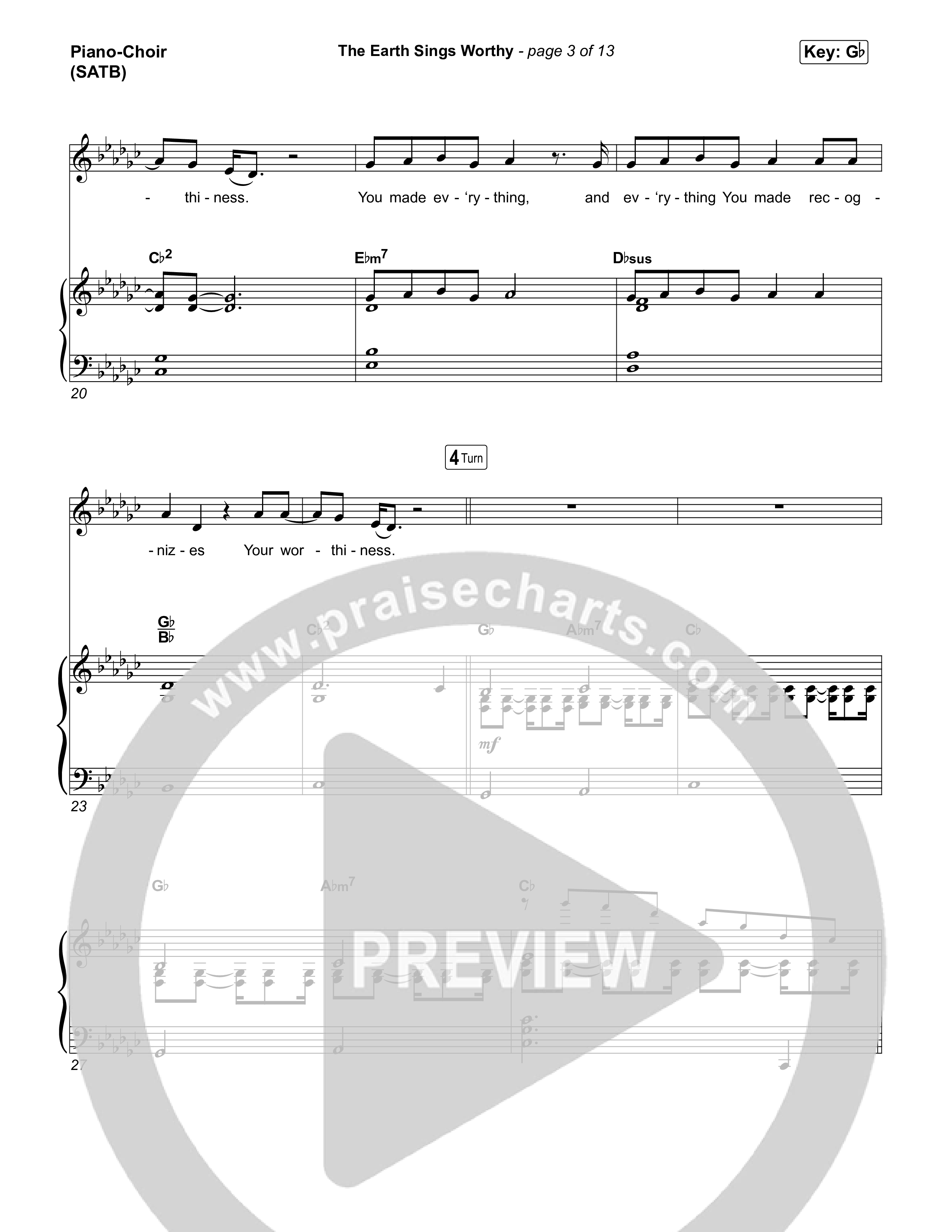 The Earth Sings Worthy Piano/Vocal Pack (UPPERROOM / Abbie Gamboa)